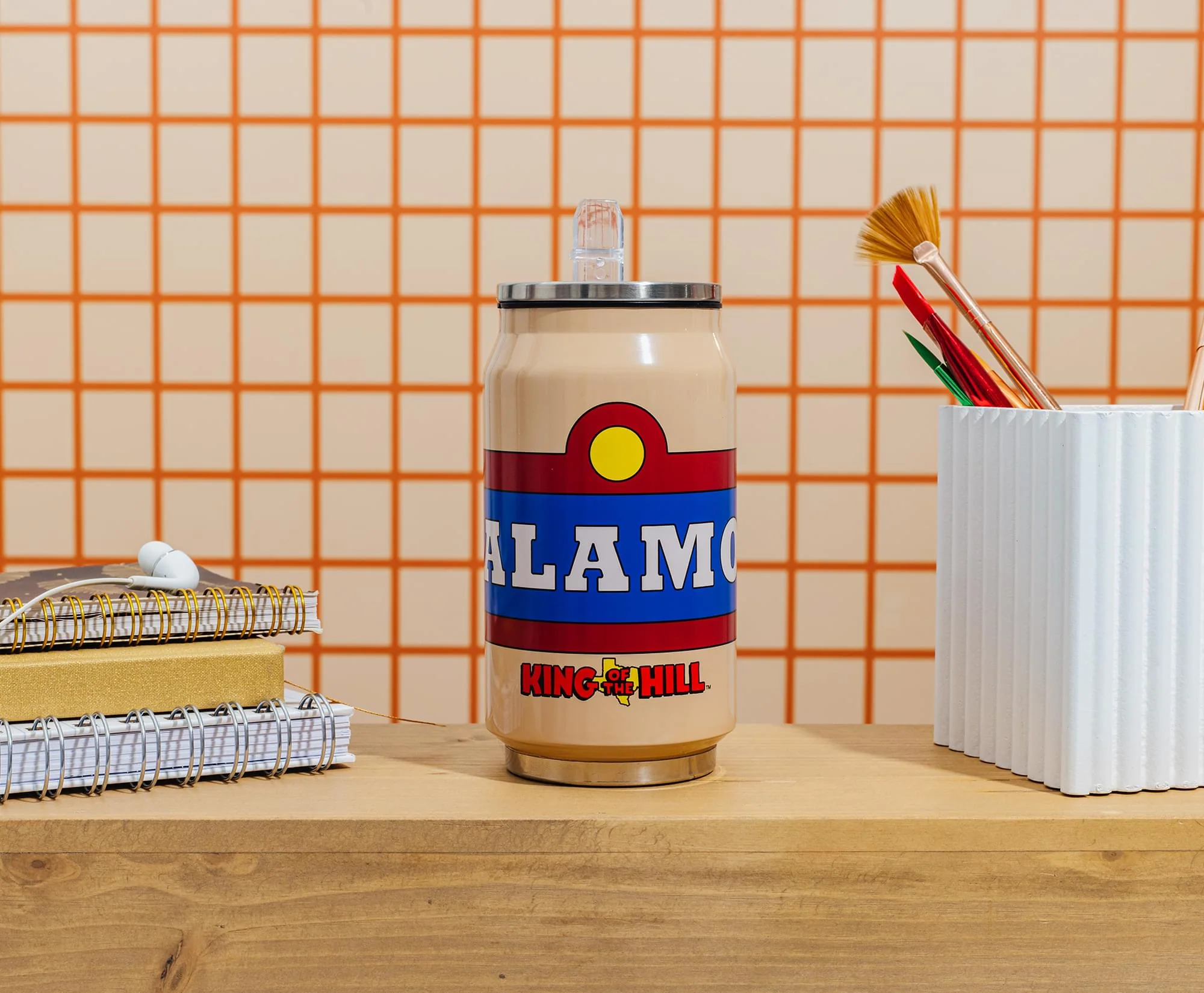 King Of The Hill Alamo Beer Logo Stainless Steel Drinking Can | Holds 9 Ounces - Image 8