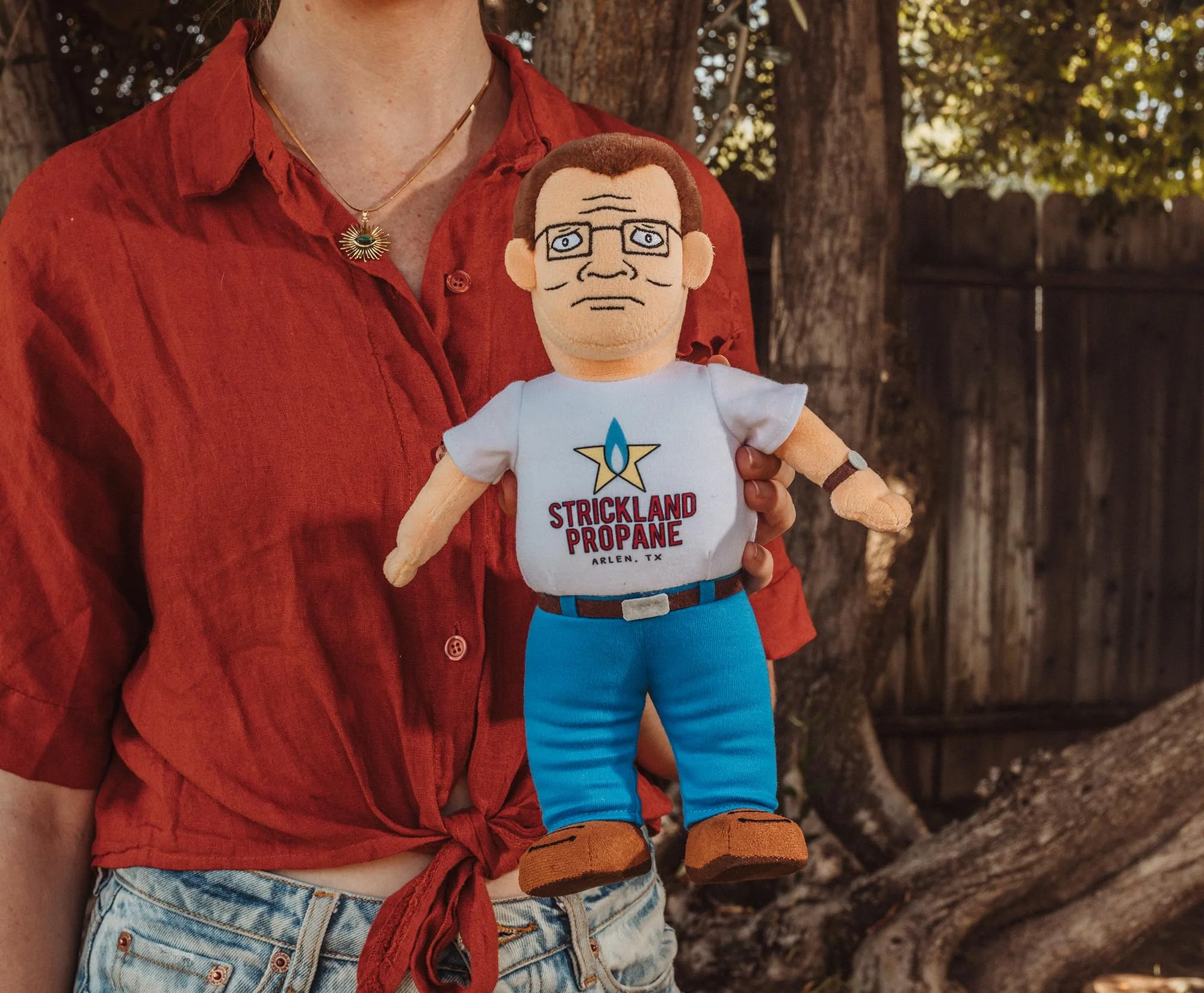 King Of The Hill Hank Hill Propane Logo Tee 12-Inch Plush - Image 5