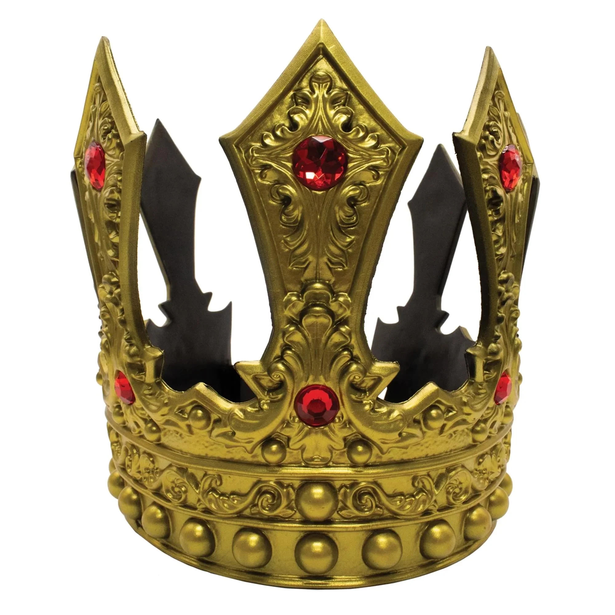 King's Gold Adjustable Foam Crown Adult Costume Accessory - Image 2