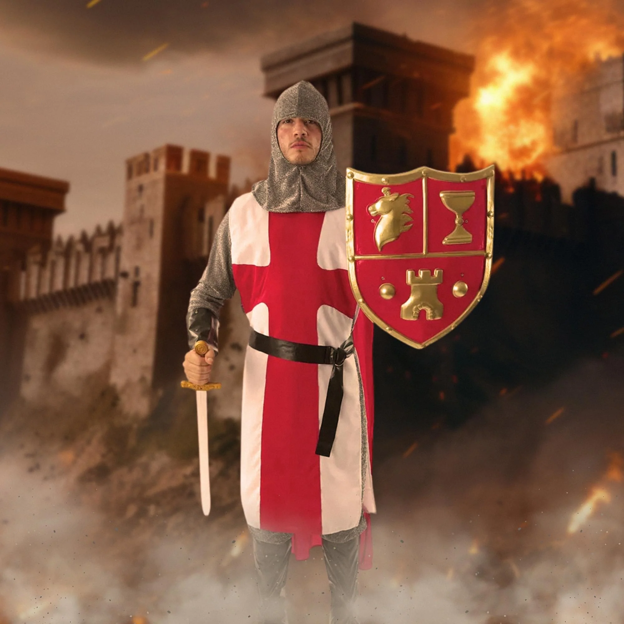 Knight Crusader Adult Costume One Size - Image 5