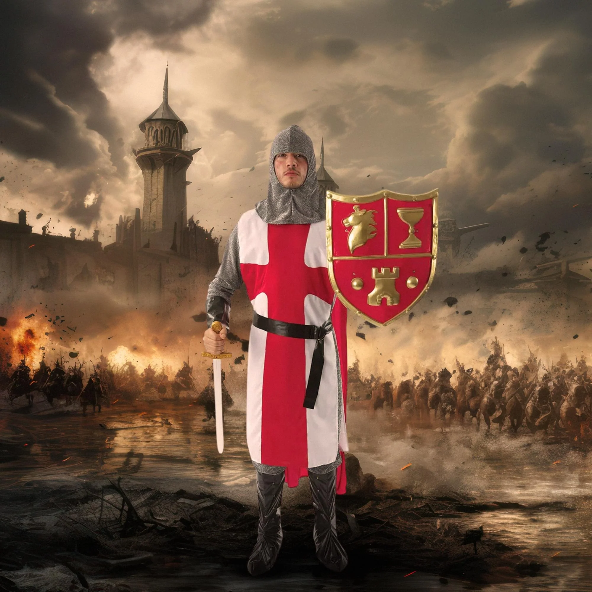 Knight Crusader Adult Costume One Size - Image 6