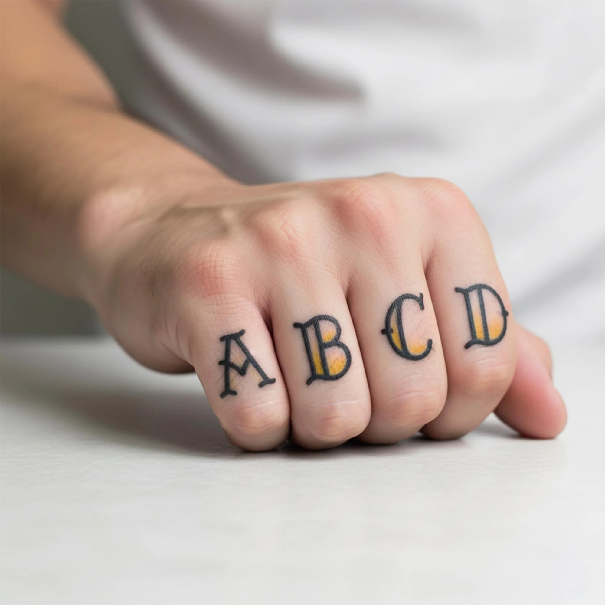Knuckles Tattoo Costume Accessory - Image 4