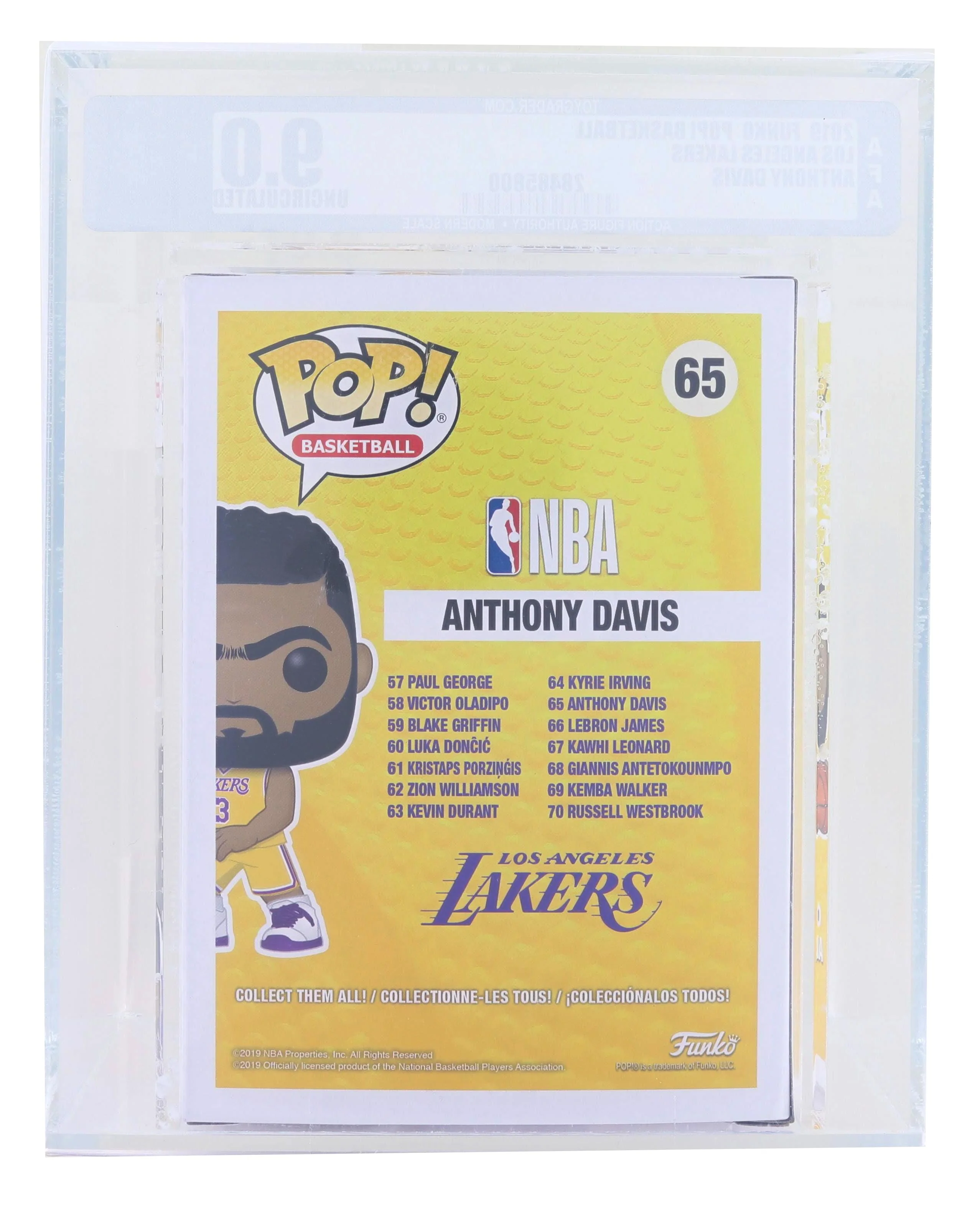 LA Lakers NBA Funko POP | Anthony Davis | Graded AFA 9 - Image 2