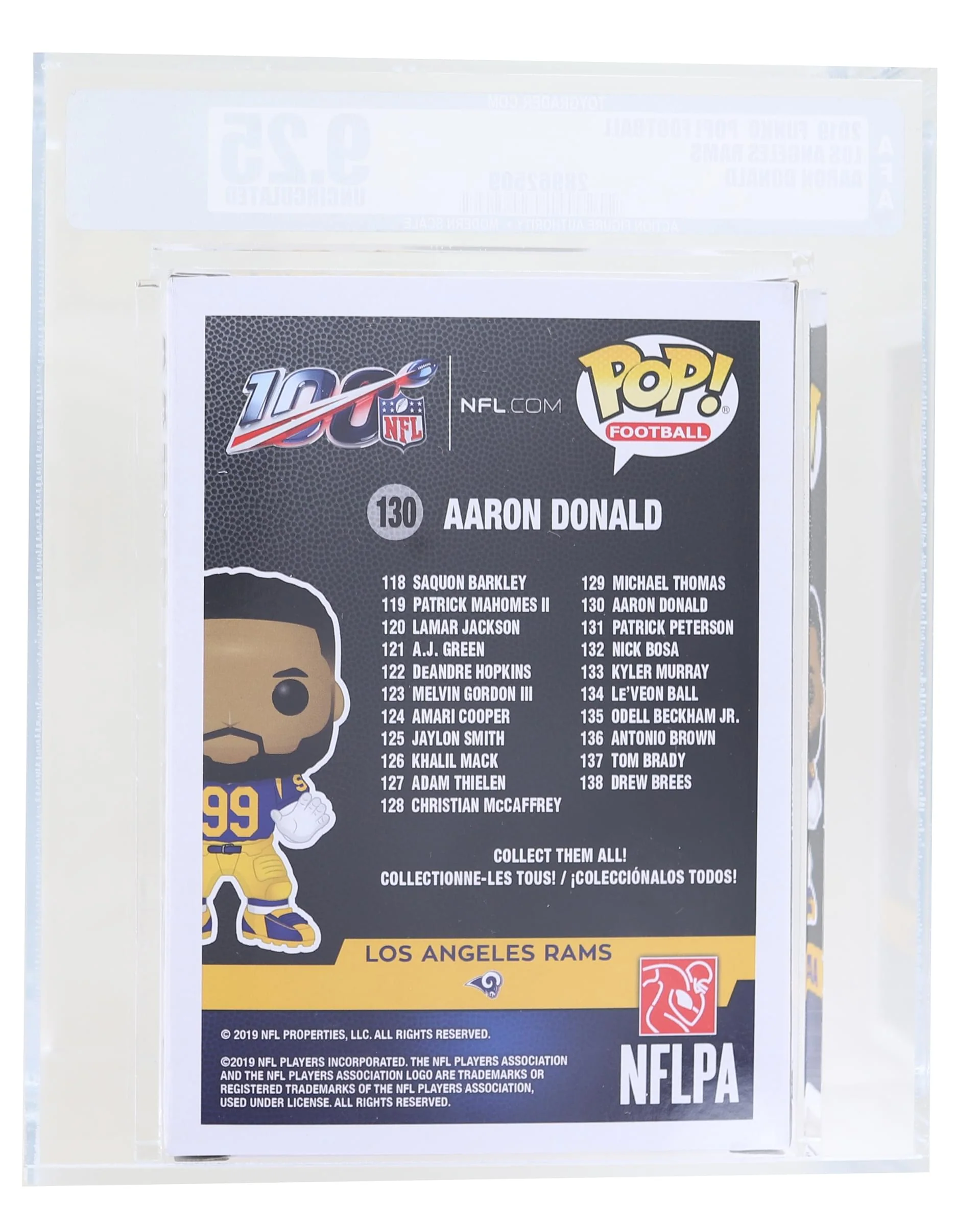 LA Rams NFL Funko POP Vinyl Figure | Aaron Donald Graded AFA 9.25 - Image 2