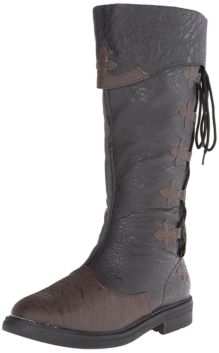 Lace-Up Captain Men's Costume Boots, Black