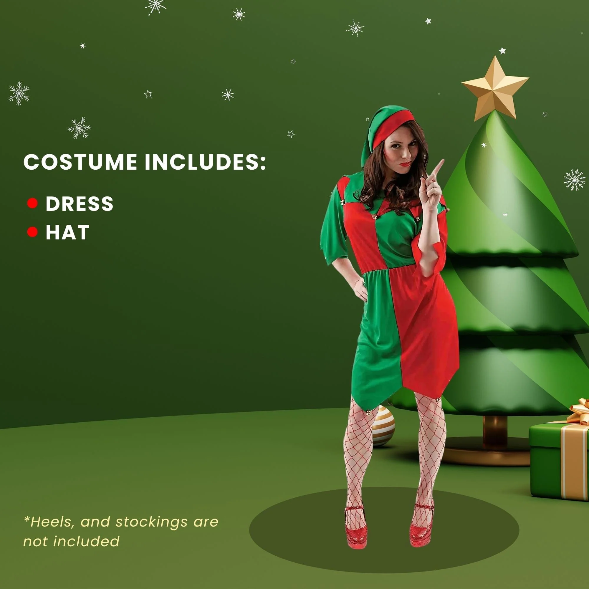 Ladies Elf Adult Costume - Image 6