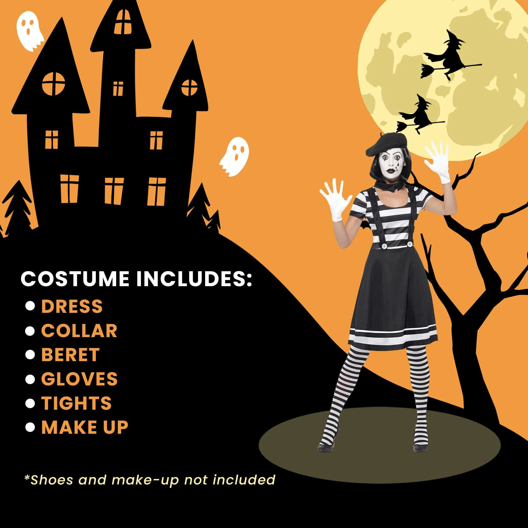 Lady Mime Artist Adult Costume - Image 13