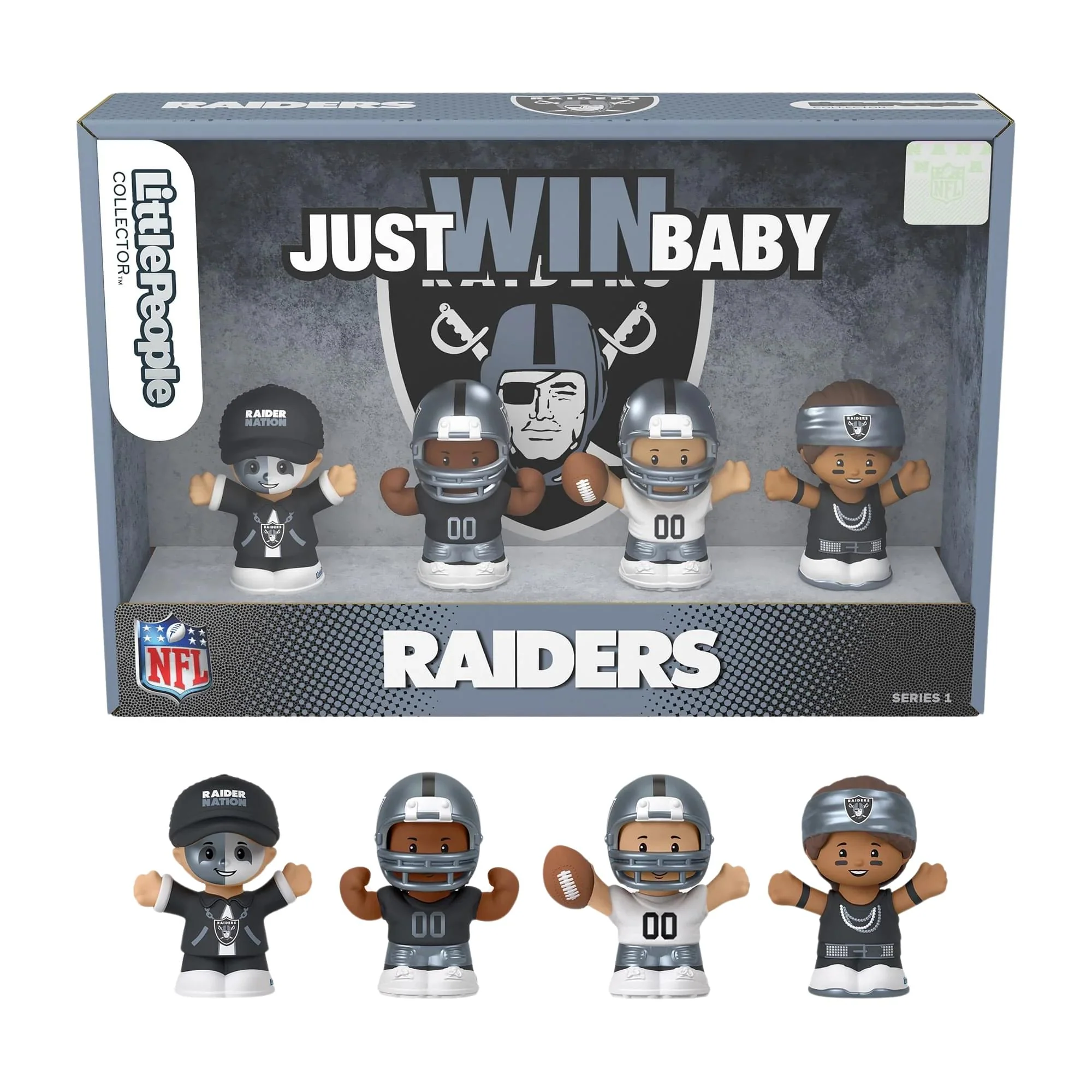 Las Vegas Raiders 4-Piece NFL Little People Collector Set - Image 2