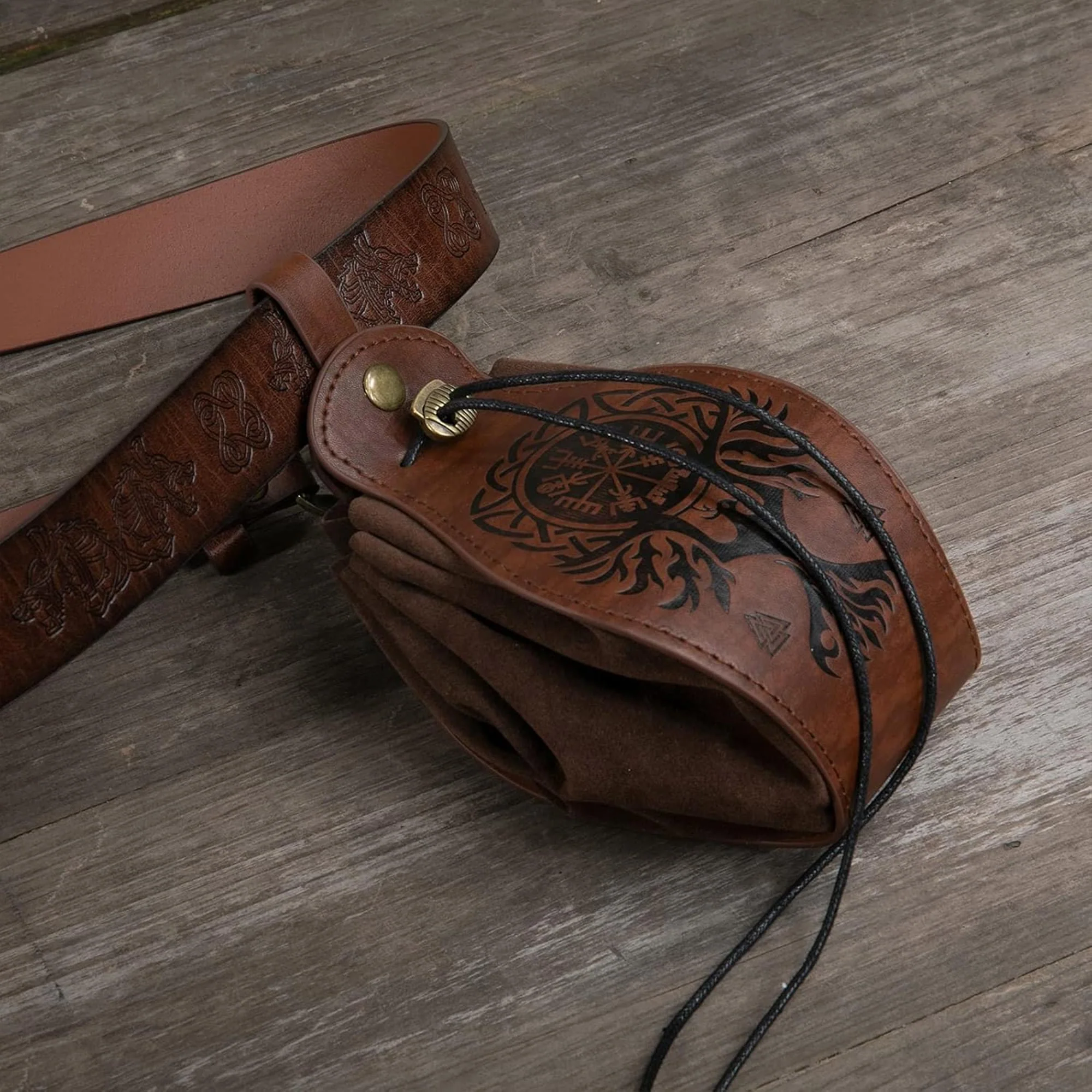 Leatherlike Old Ages Satchel Adult Costume Accessory | Belt Loop - Image 3
