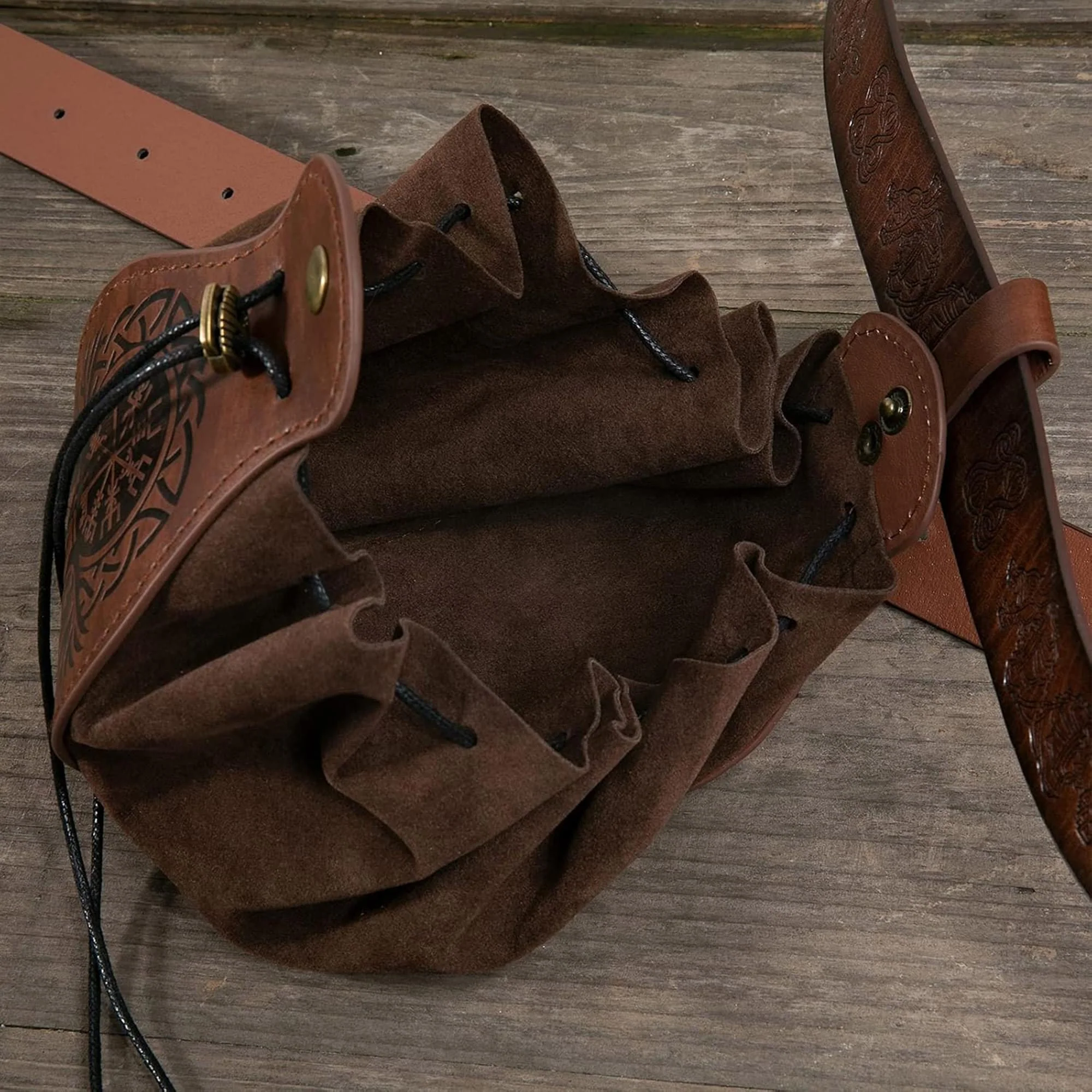Leatherlike Old Ages Satchel Adult Costume Accessory | Belt Loop - Image 4
