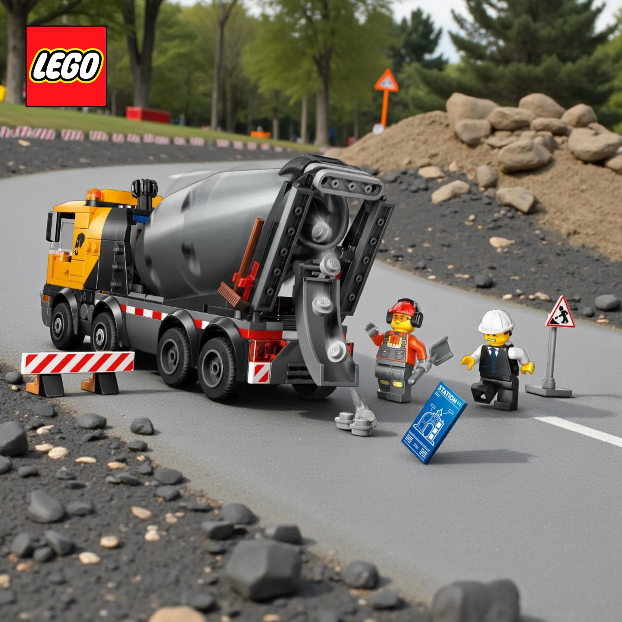 LEGO City 60478 Cement Mixer 371-Piece Building Set - Image 5