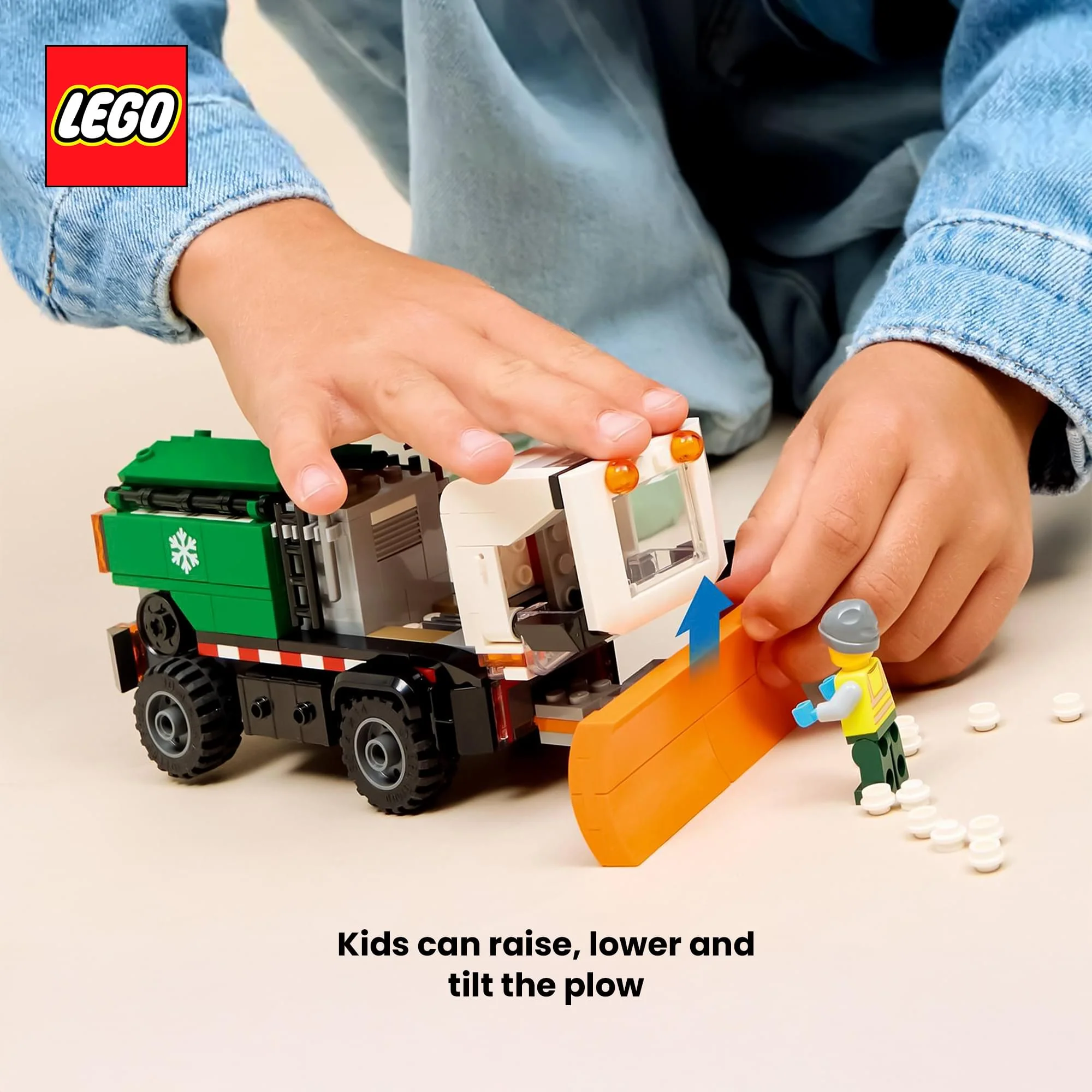 LEGO City 60490 Snowplow 263-Piece Building Set - Image 6
