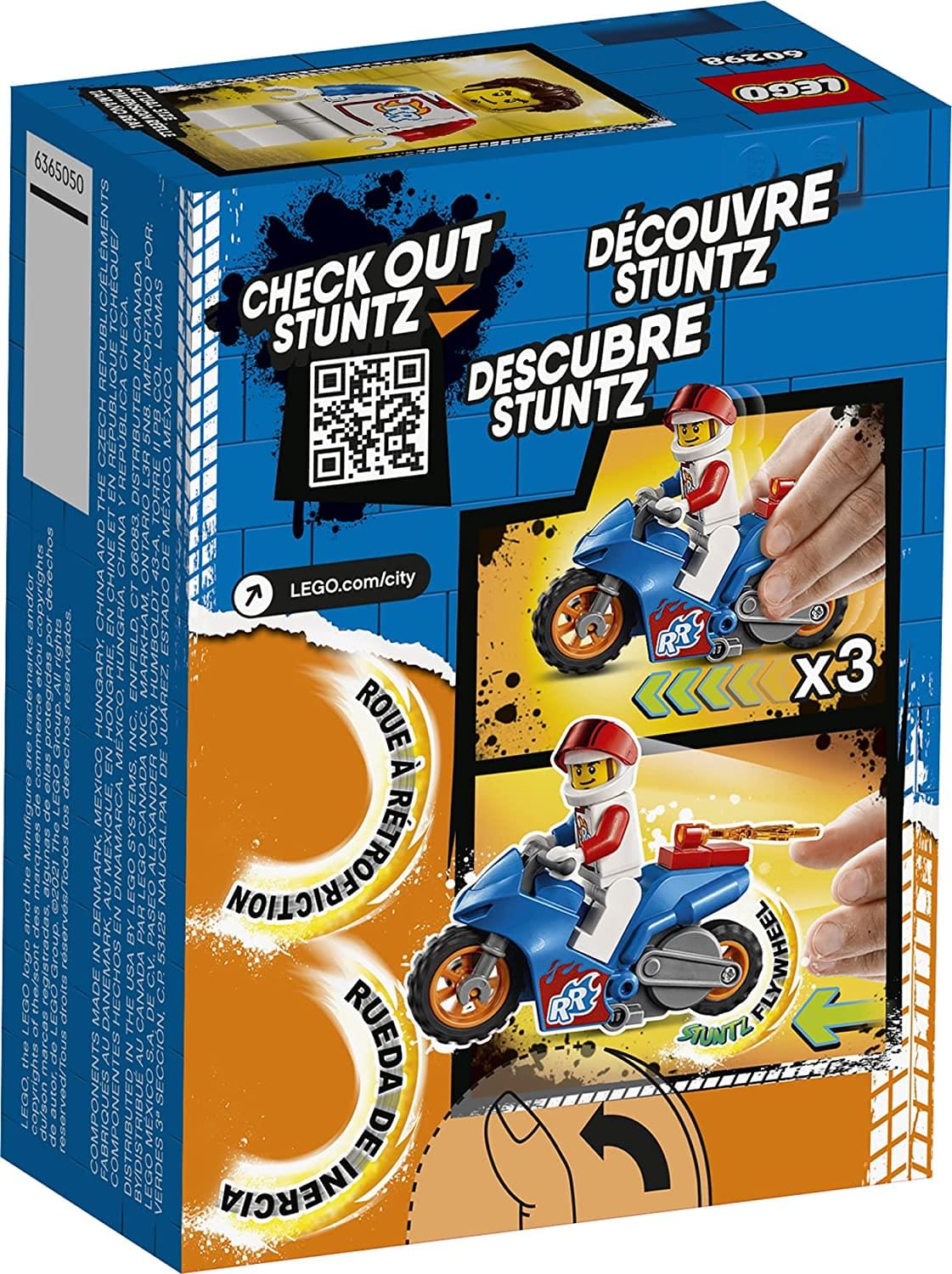 LEGO City Stuntz 60298 Rocket Stunt Bike 14 Piece Building Kit - Image 3