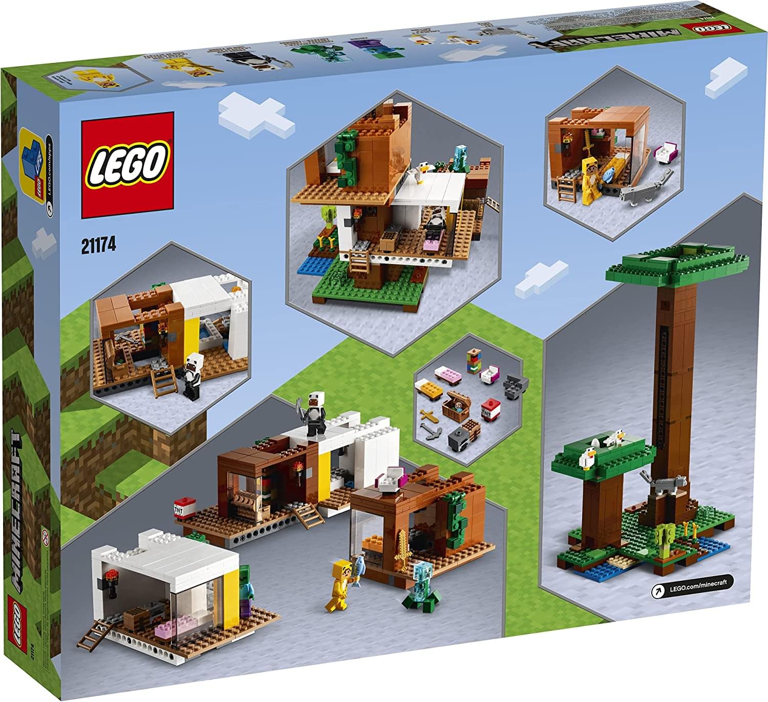 LEGO Minecraft 21174 The Modern Treehouse 909 Piece Building Kit - Image 2