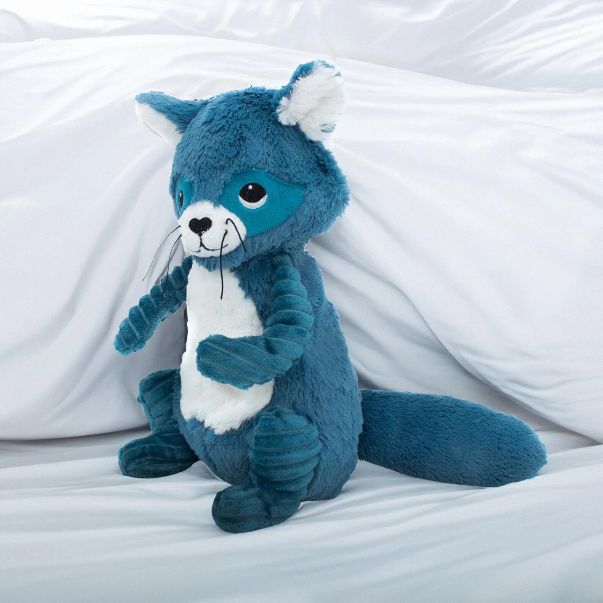 Les Deglingos Ptipotos Netoitou the Raccoon Plush | Blue - Image 4