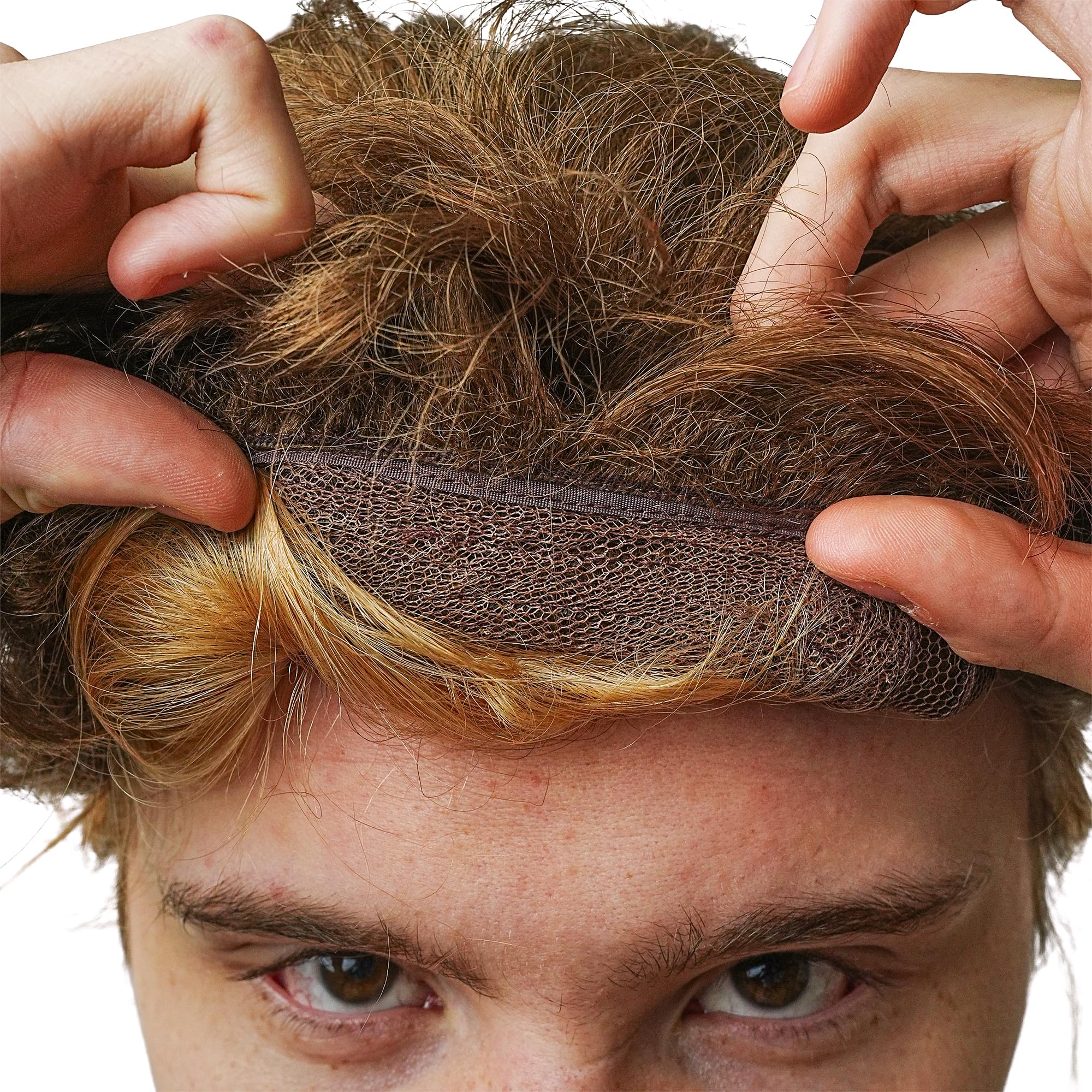 Light Brown Biker Boy Adult Costume Wig | One Size - Image 5