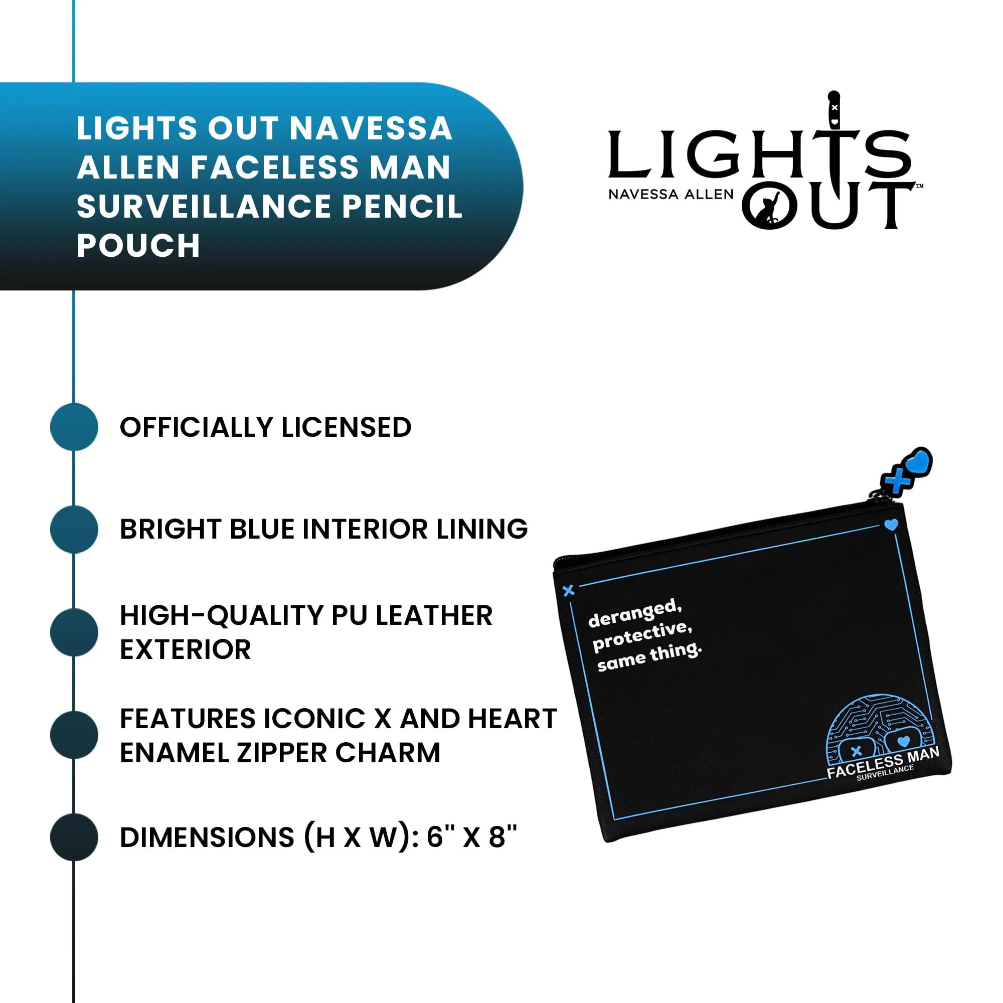 Lights Out Navessa Allen Faceless Man Surveillance Pencil Pouch - Image 8