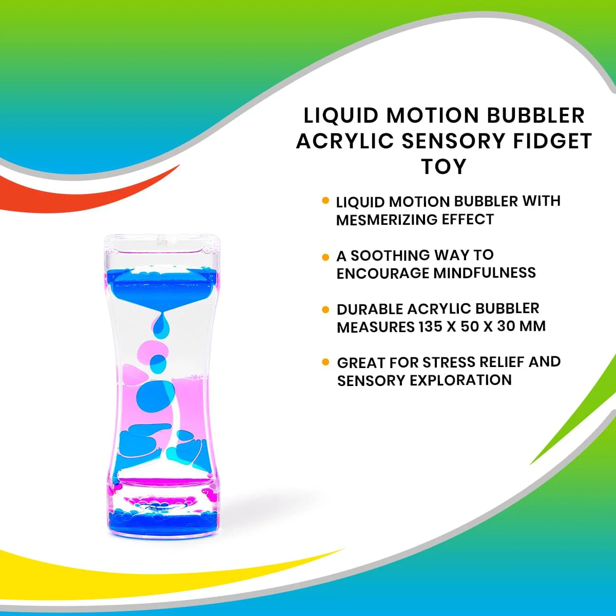 Liquid Motion Bubbler Acrylic Sensory Fidget Toy - Image 7