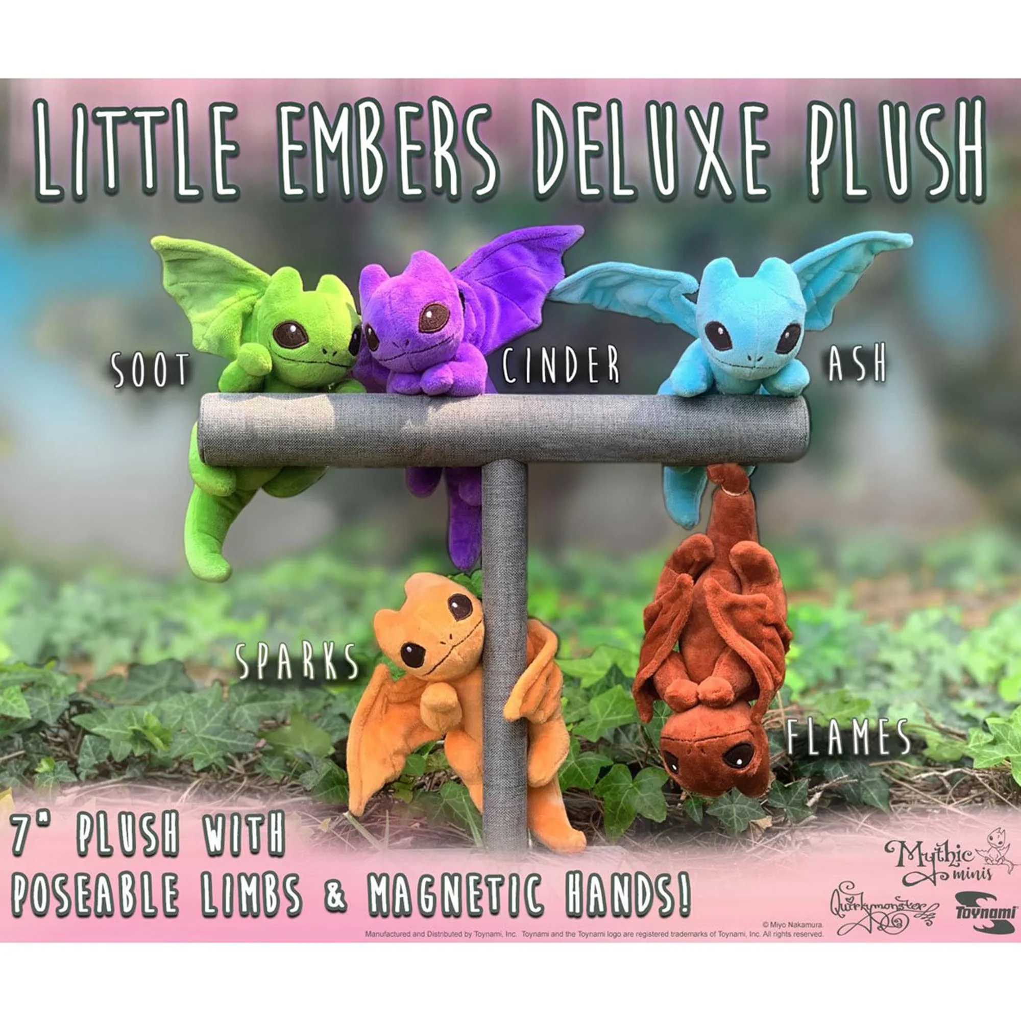 Little Embers 7 Inch Plush w/ Moveable Limbs & Magnetic Hands | Flames (Red) - Image 5