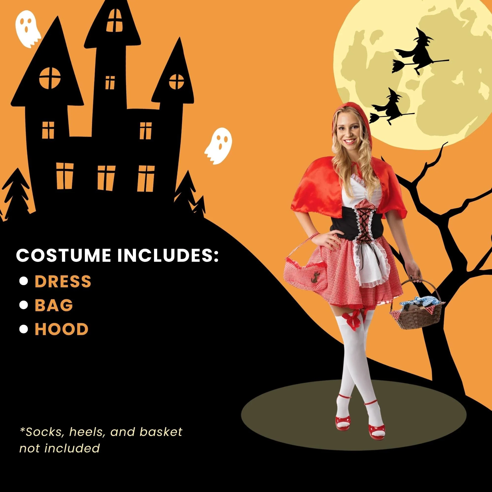 Little Red Riding Hood Dress Adult Costume - Image 13