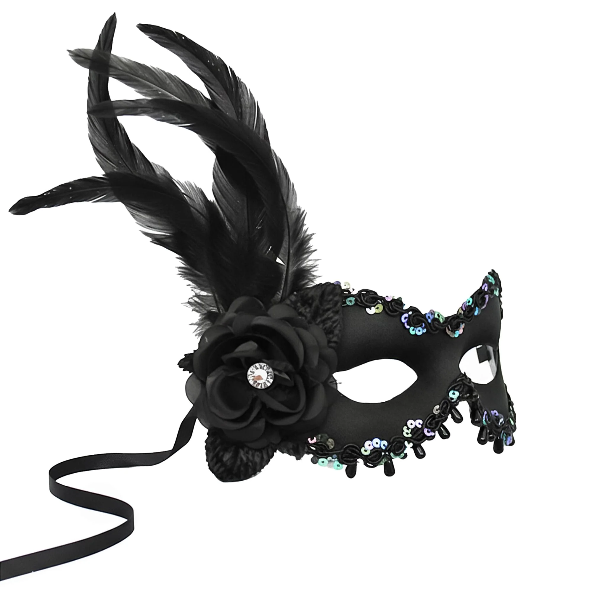 Loire Black Mask Costume Accessory - Image 3