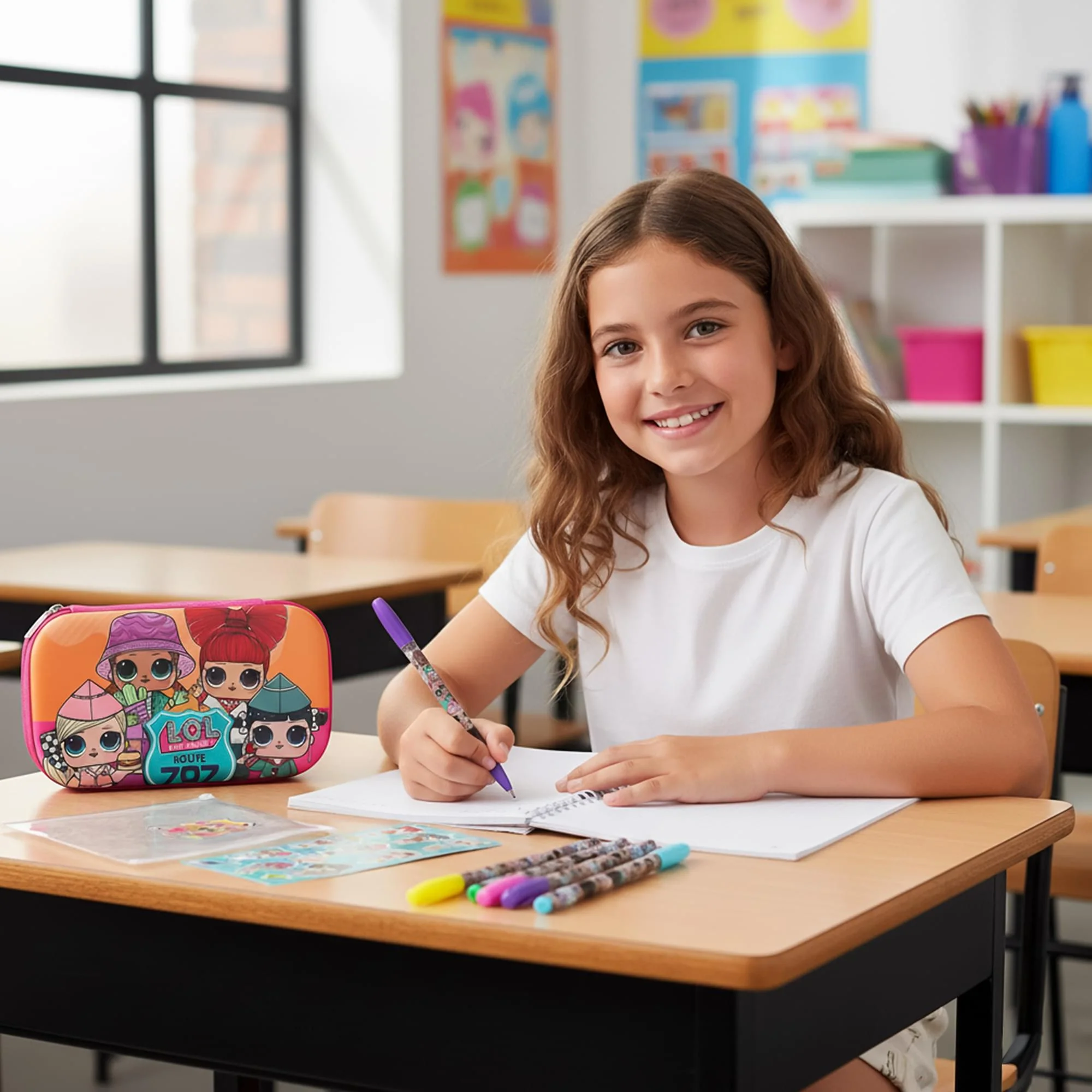 LOL Surprise Dolls Pencil Case Set | With LOL Stickers and Gel Pens - Image 8