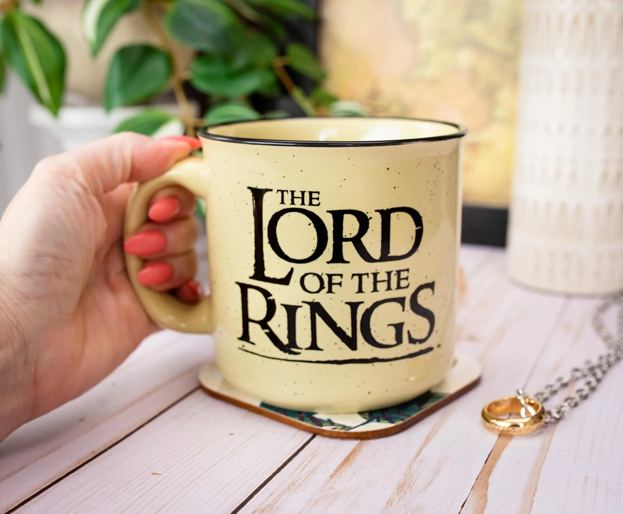 Lord of the Rings Gondor Elven Text 20oz Ceramic Camper Mug - Image 3
