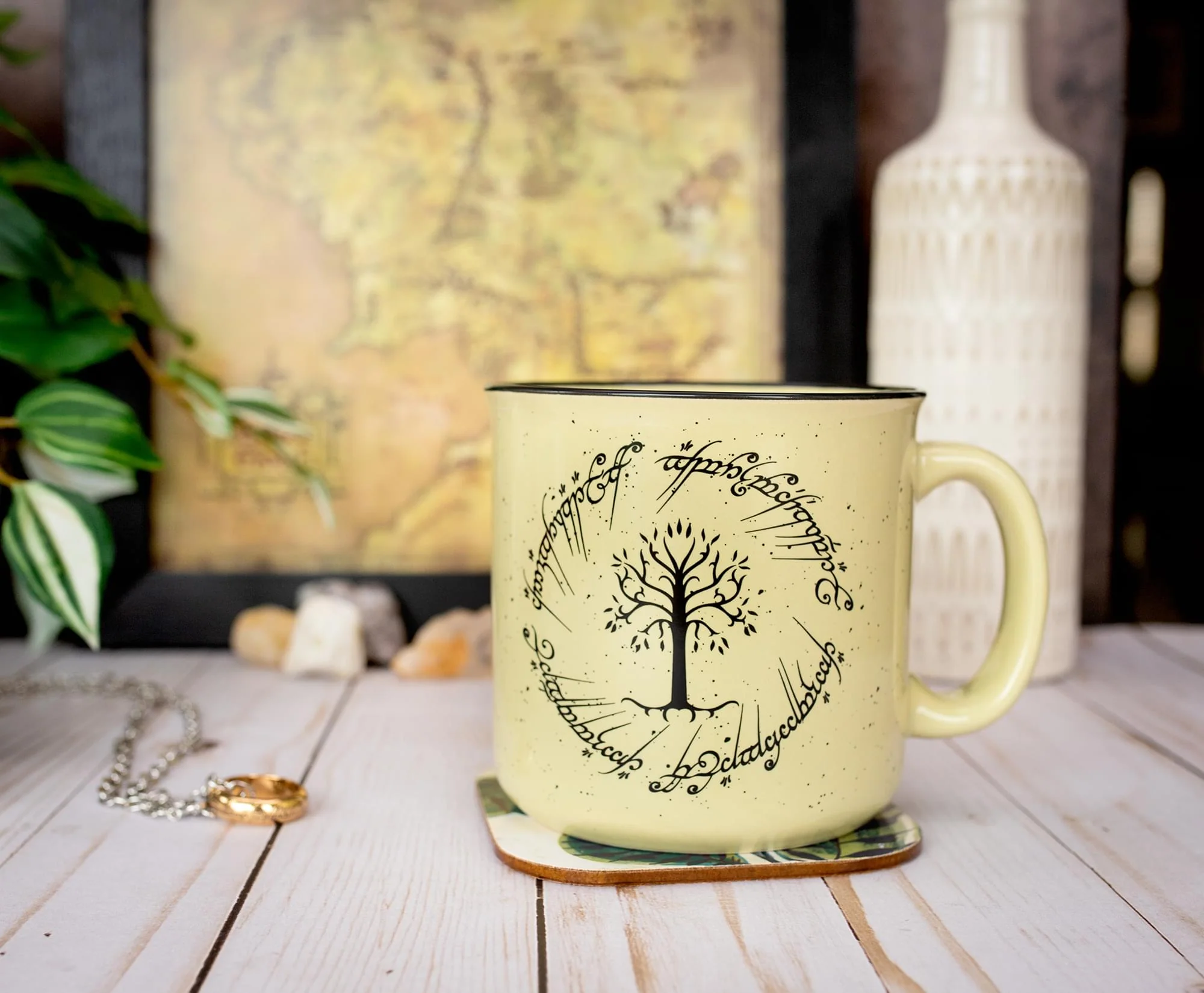 Lord of the Rings Gondor Elven Text 20oz Ceramic Camper Mug - Image 4