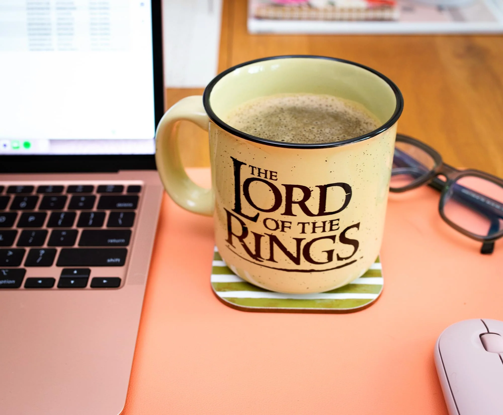 Lord of the Rings Gondor Elven Text 20oz Ceramic Camper Mug - Image 6