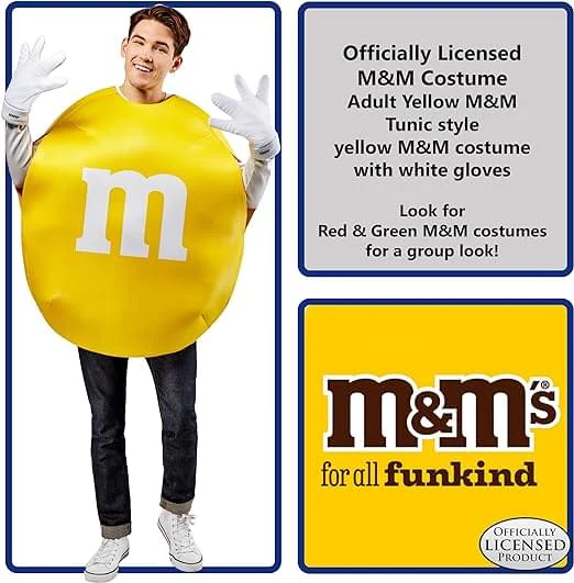 M & M Yellow Adult Costume | One Size - Image 2