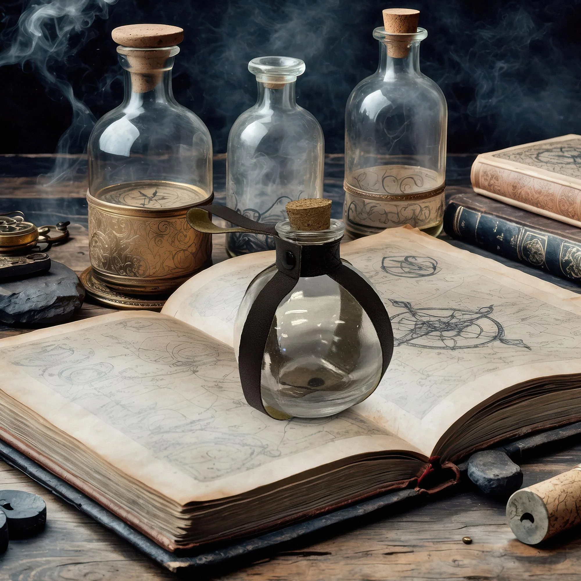 Magic Potion Bottle with Brown Strap Costume Accessory - Image 4