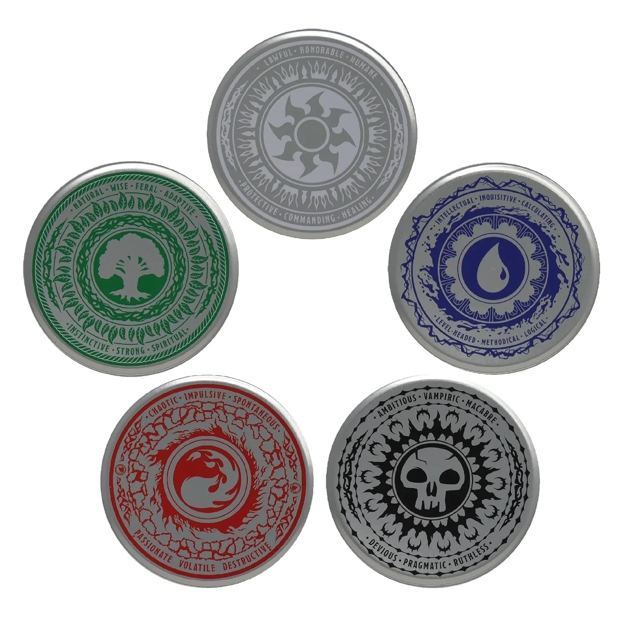 Magic The Gathering 5-Piece Mana Symbols Drink Coaster Set