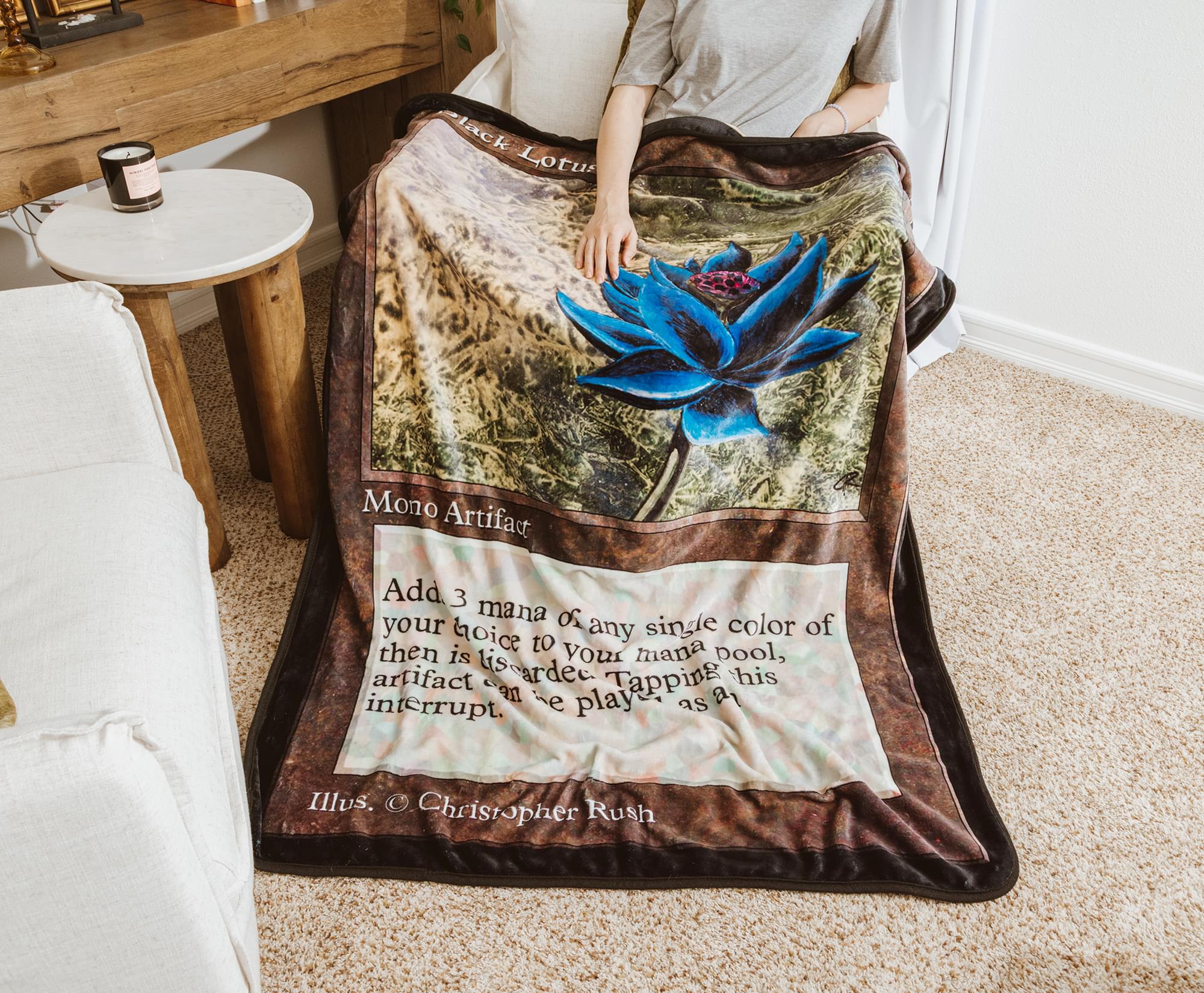 Magic: The Gathering Black Lotus Card Double-Sided Fleece Throw Blanket | 45 x 60 Inches - Image 6