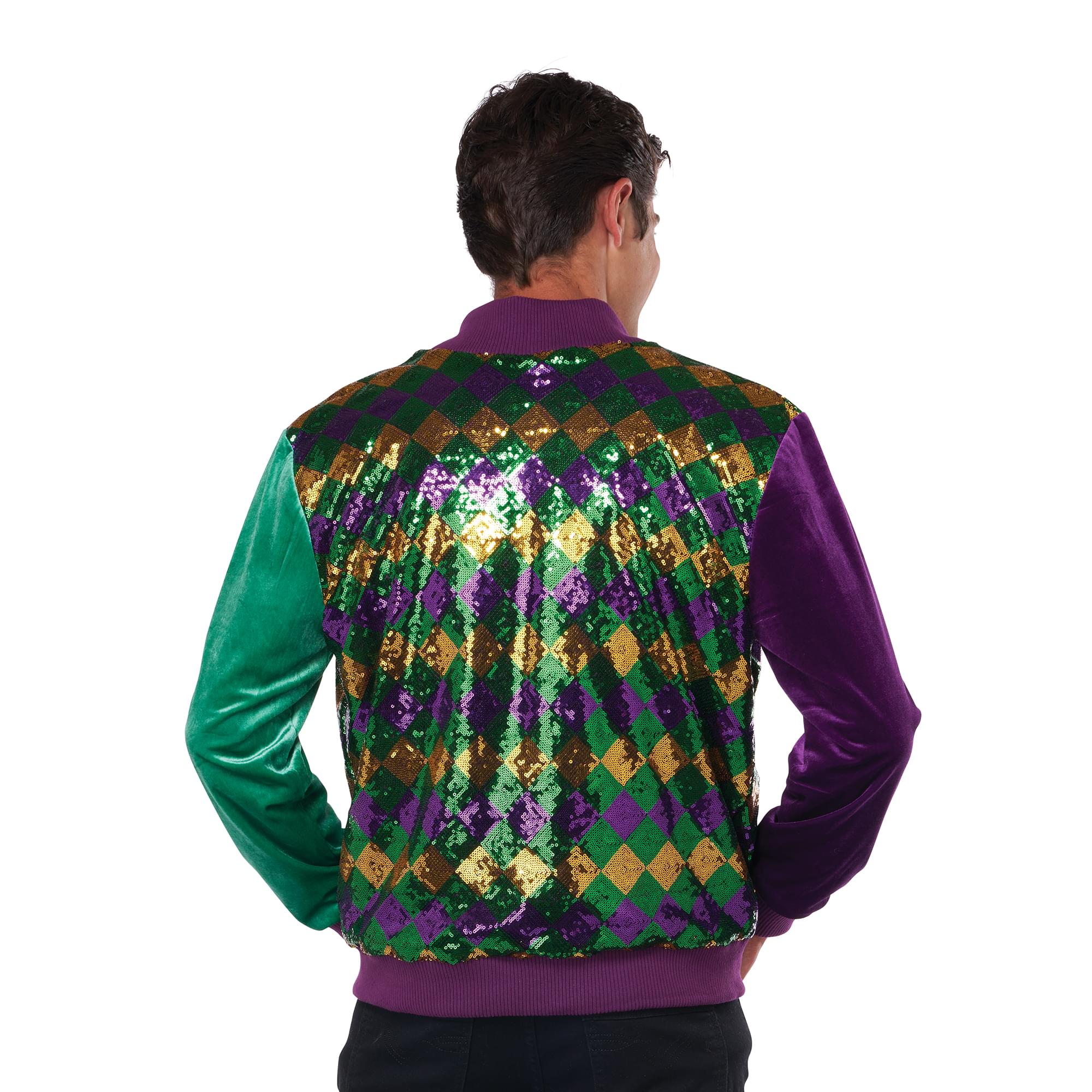 Mardi Gras Varsity Jacket Adult Costume - Image 5