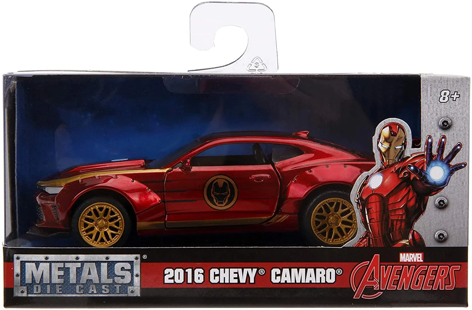 Marvel 1:32 Iron Man 2016 Chevy Camaro Diecast Car - Image 3