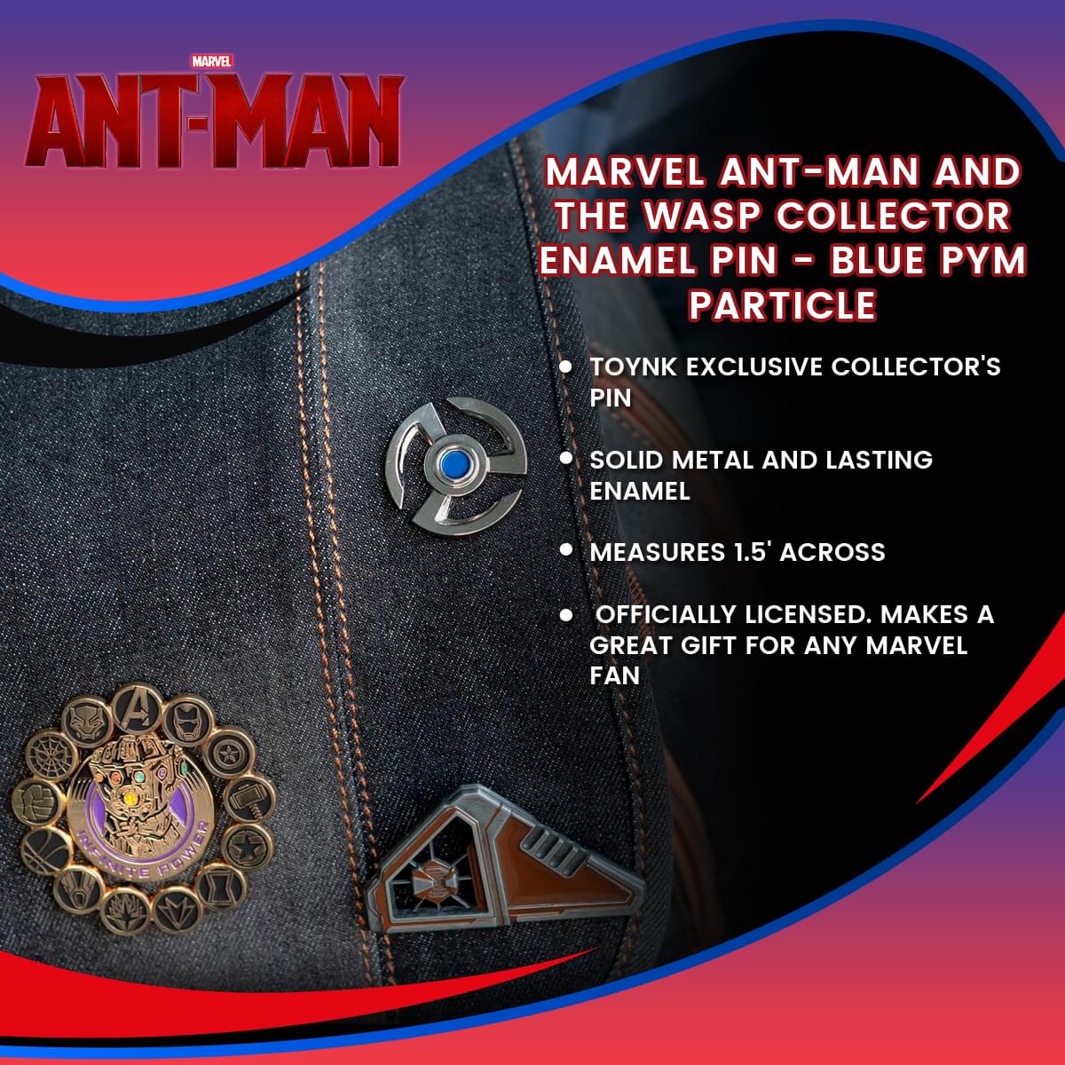 Marvel Ant-Man and the Wasp Collector Enamel Pin - Blue Pym Particle - Image 4