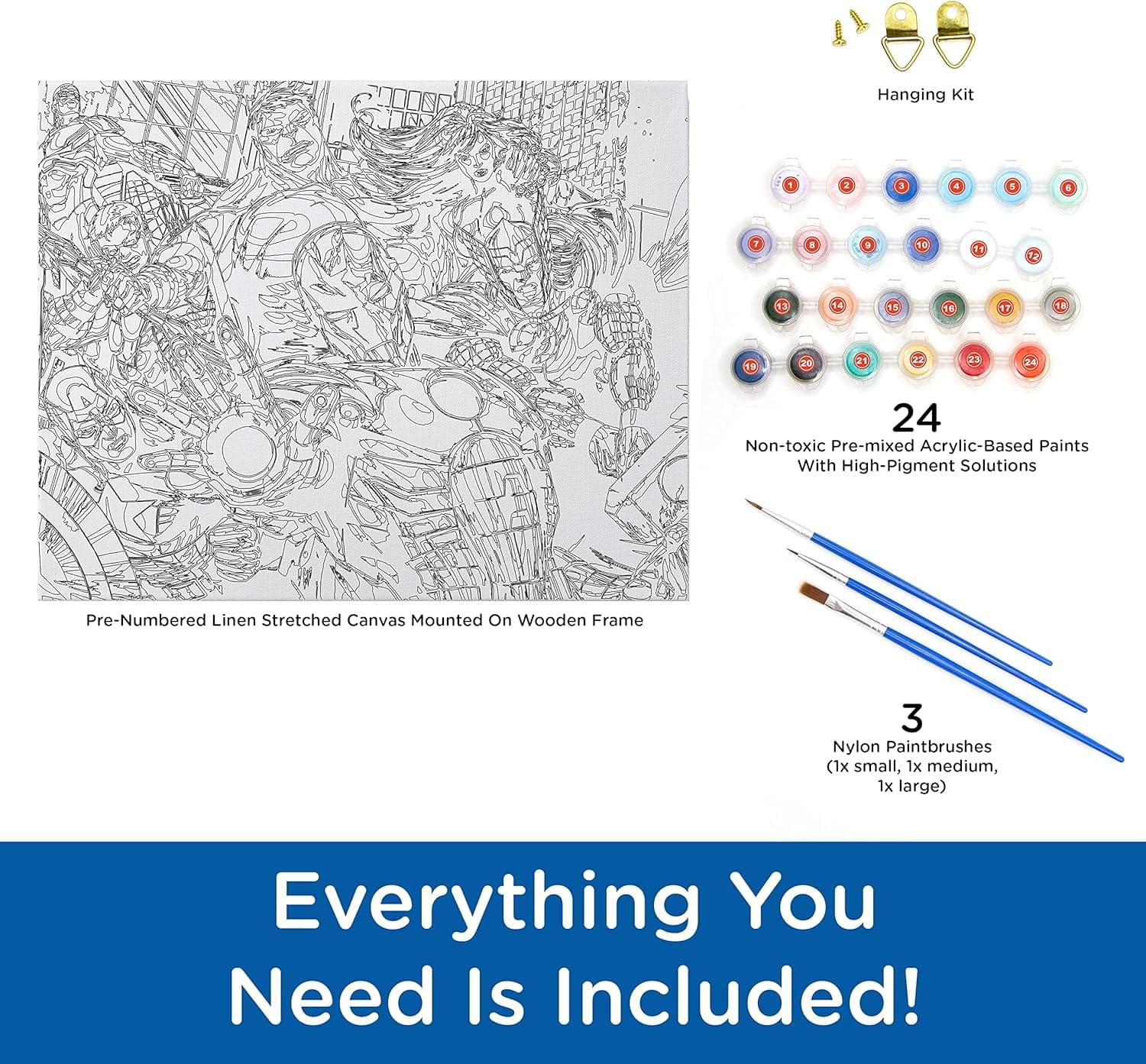 Marvel Avengers Art-By-Numbers Craft Kit - Image 3