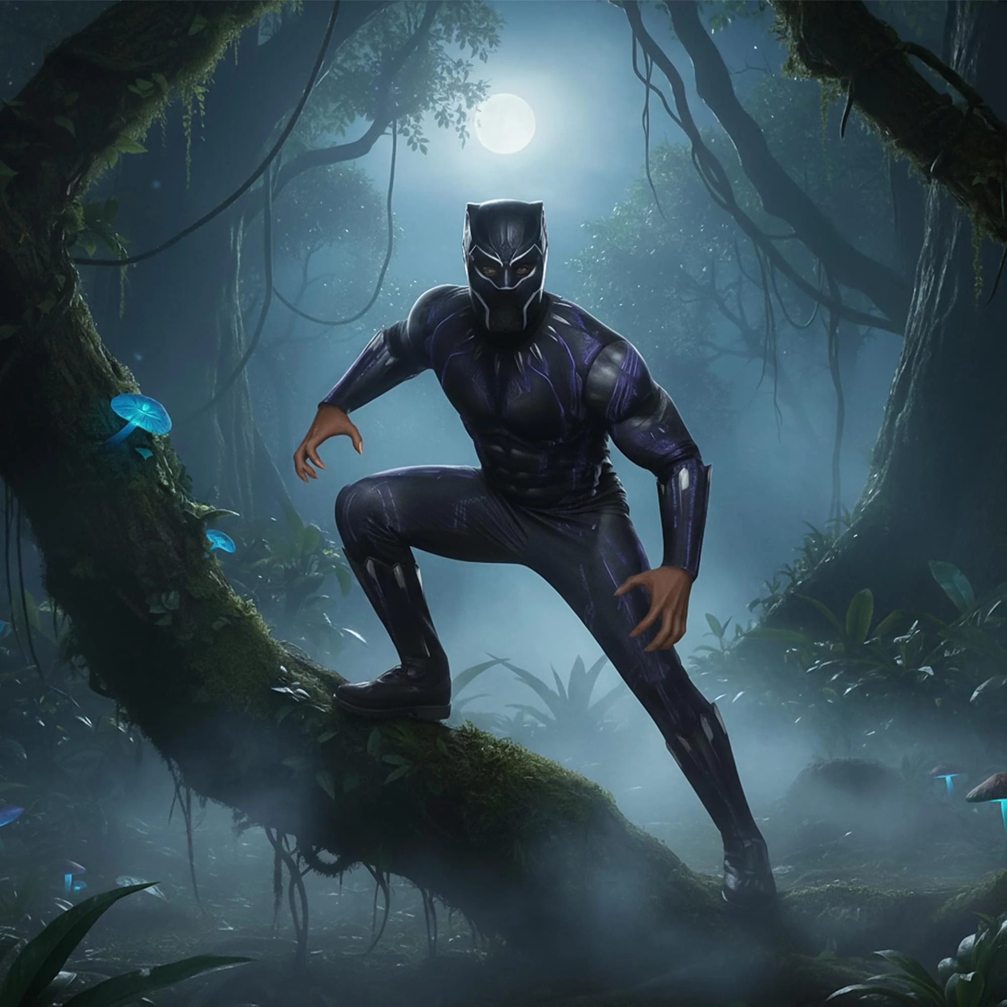 Marvel Black Panther (Purple Battle Version) Adult Costume - Image 16