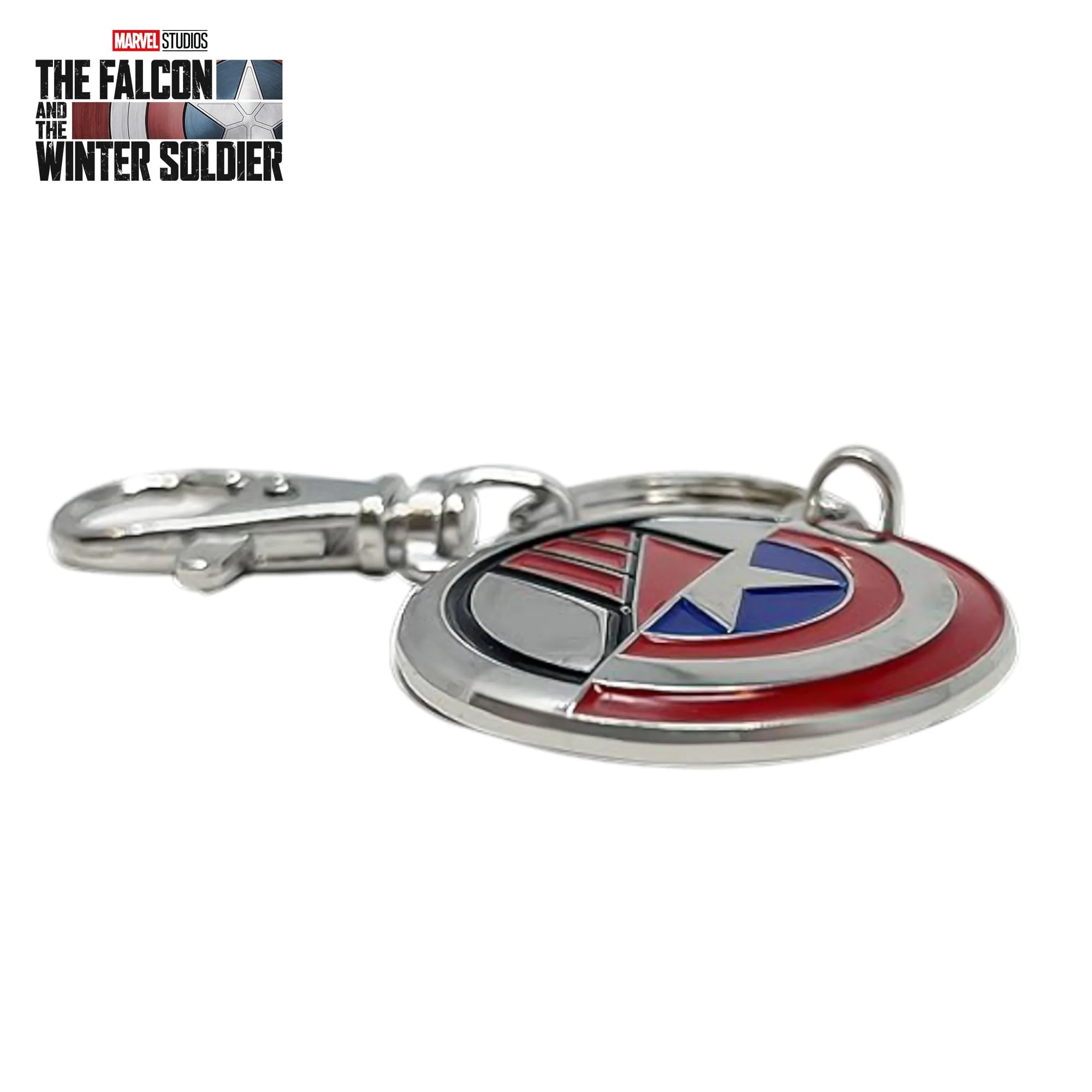 Marvel Captain America/ Falcon Shield Enamel Keychain - Image 3
