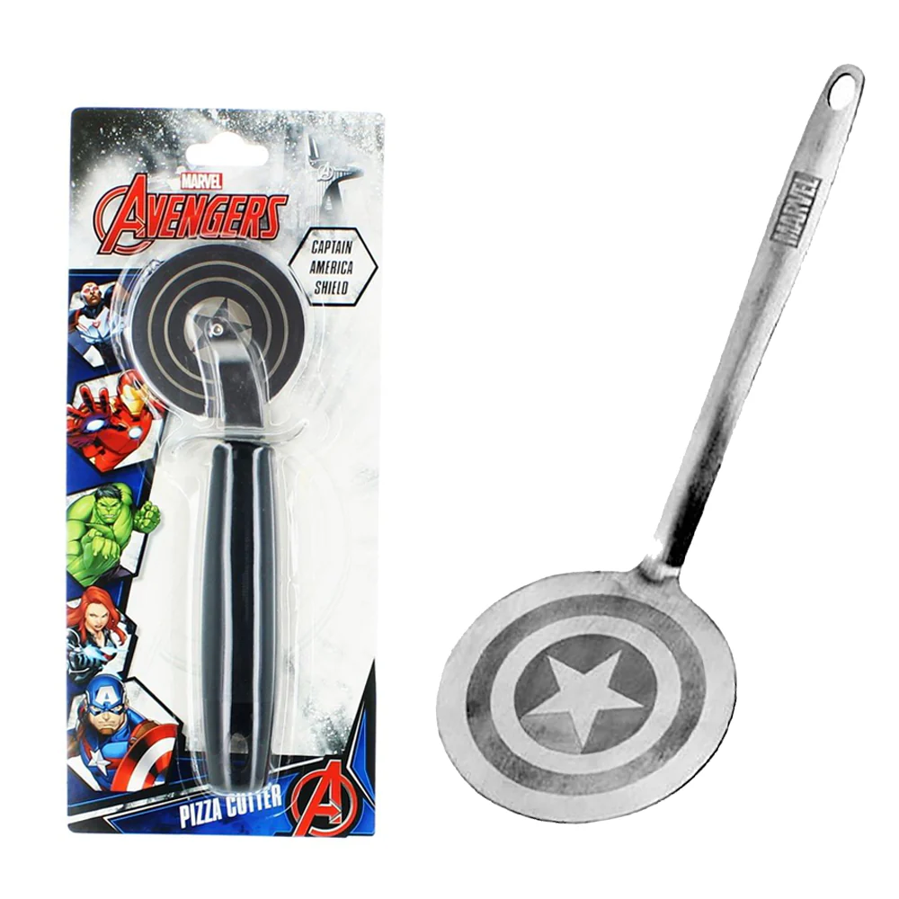 Marvel Captain America Silver Spatula And Pizza Cutter Bundle