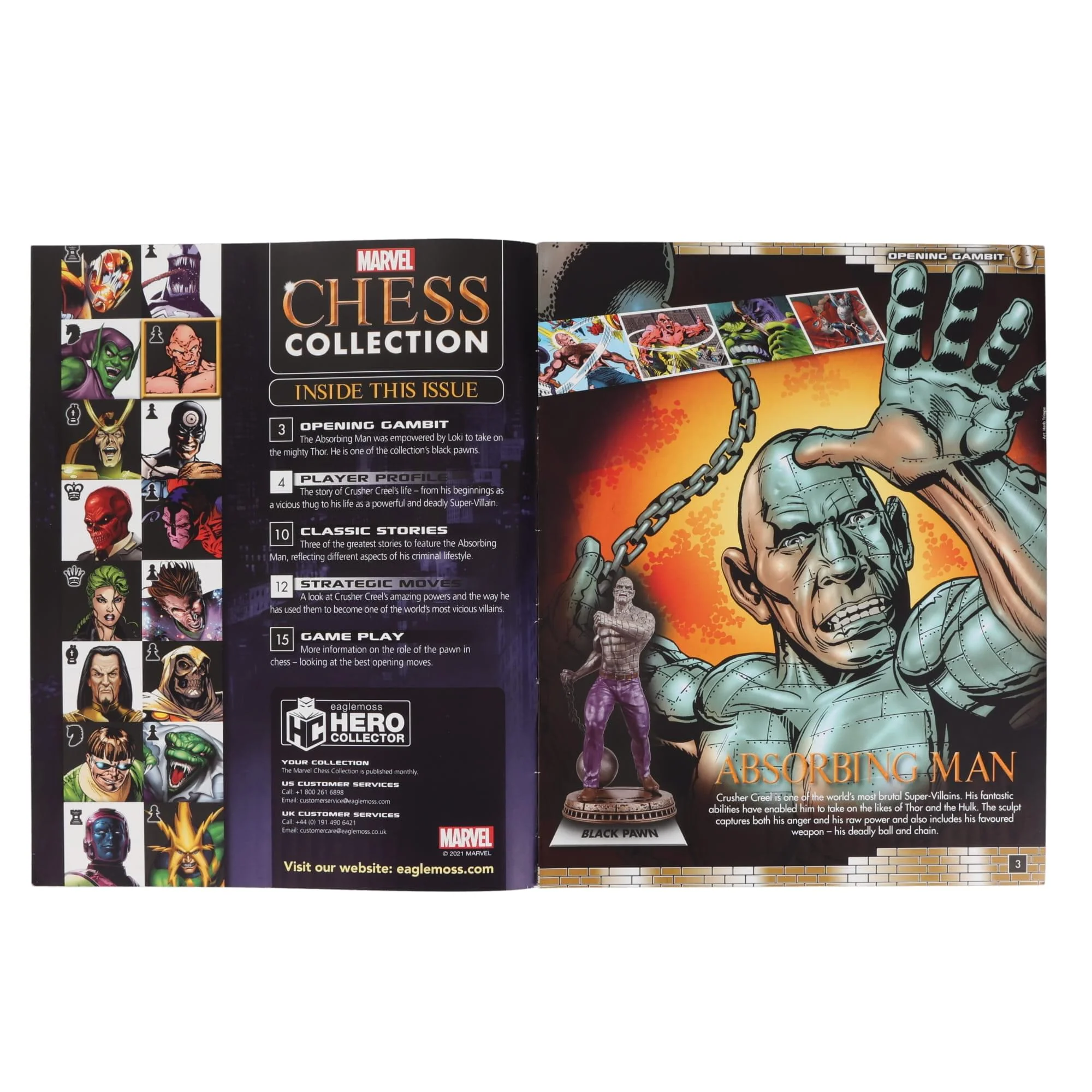Marvel Chess Collection #15 Absorbing Man (Pawn) | Magazine Only - Image 2
