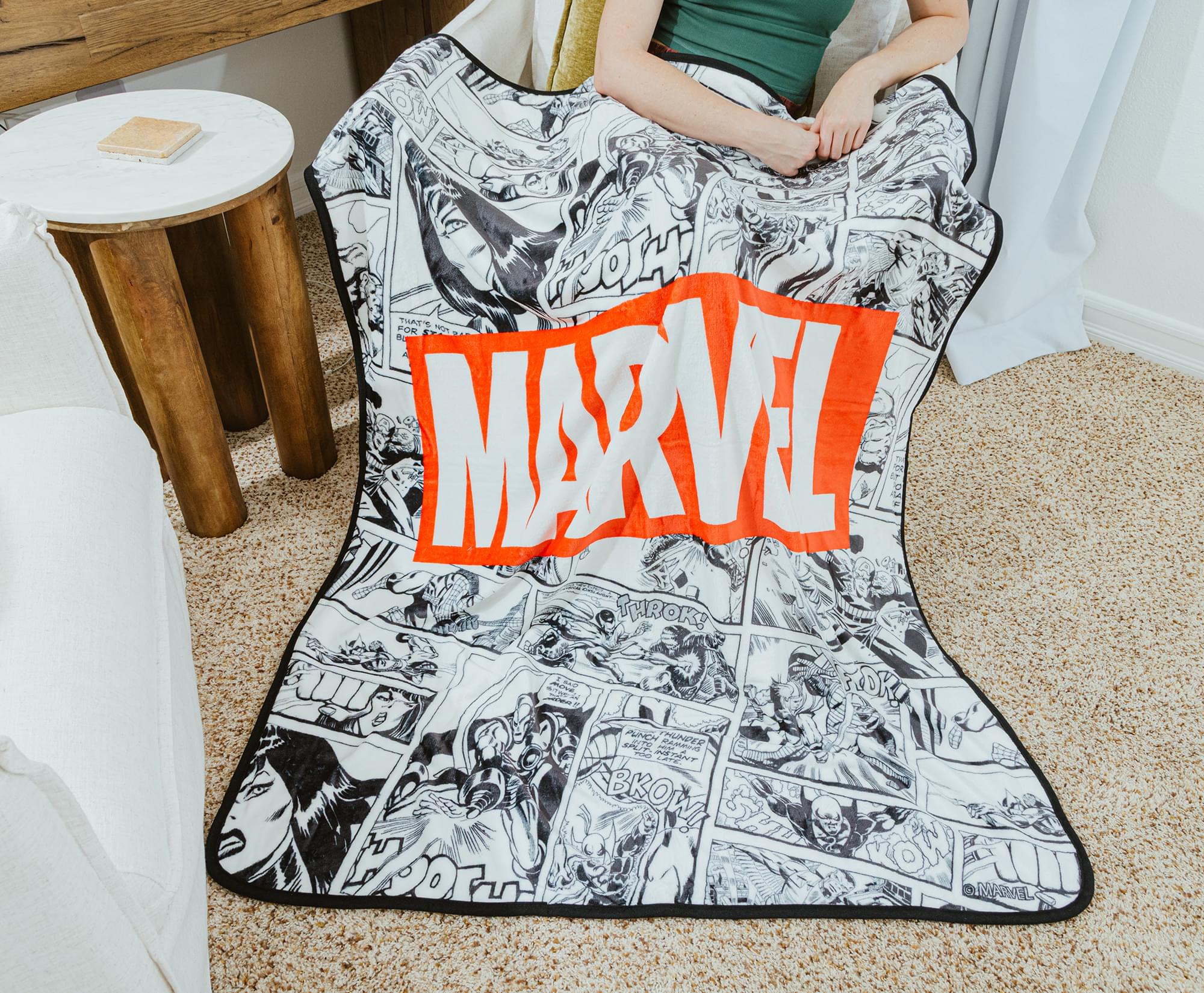 Marvel Comics Avengers Comic Panels Fleece Throw Blanket | 45 x 60 Inches - Image 7