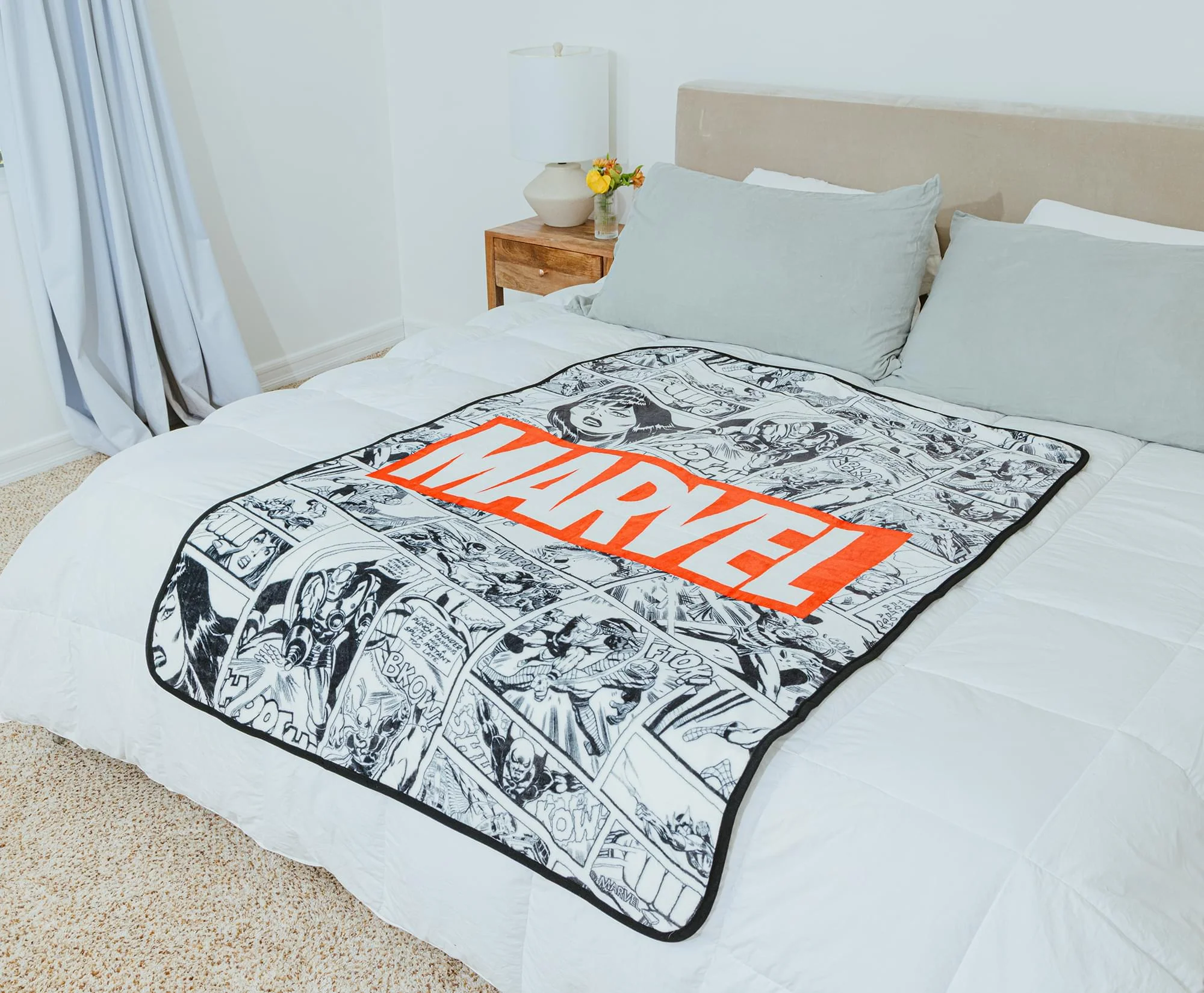 Marvel Comics Avengers Comic Panels Fleece Throw Blanket | 45 x 60 Inches - Image 9