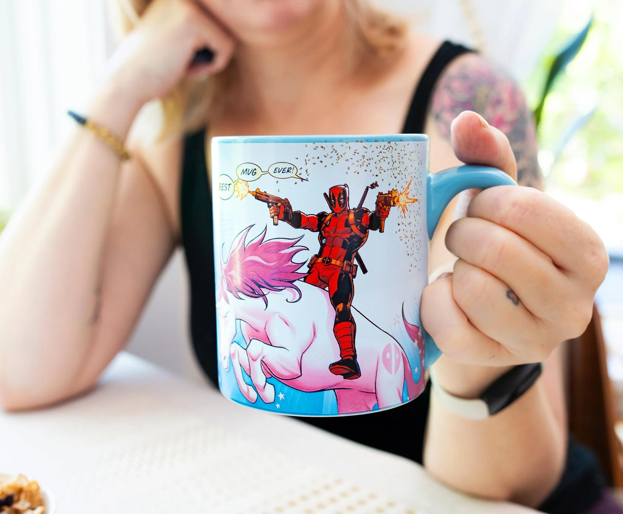 Marvel Comics Deadpool "Best Mug Ever" Ceramic Mug | Holds 14 Ounces - Image 4