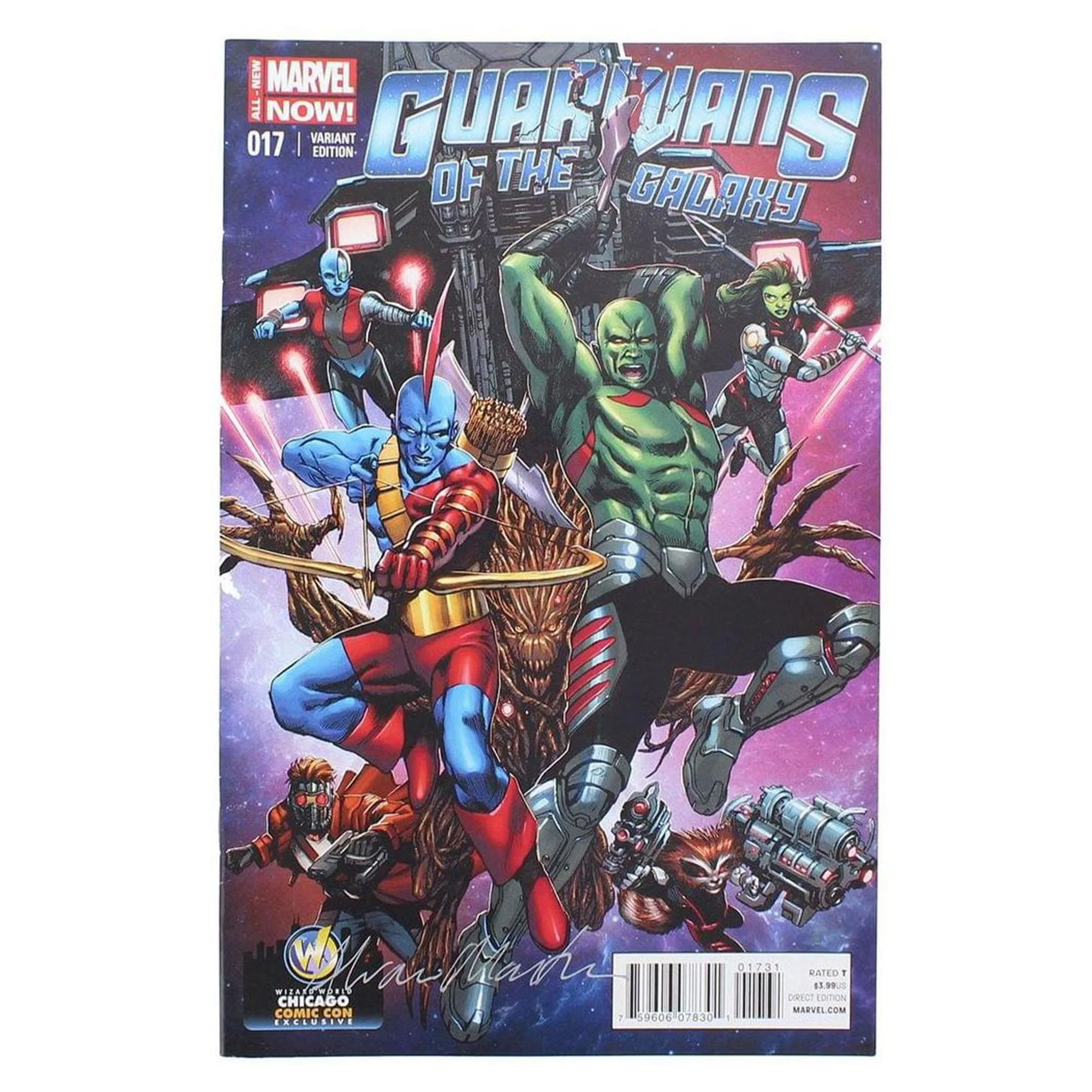 Marvel Comics Guardians of the Galaxy #17 | WW Chicago Color Cover | AUTOGRAPHED - Alvaro Martinez