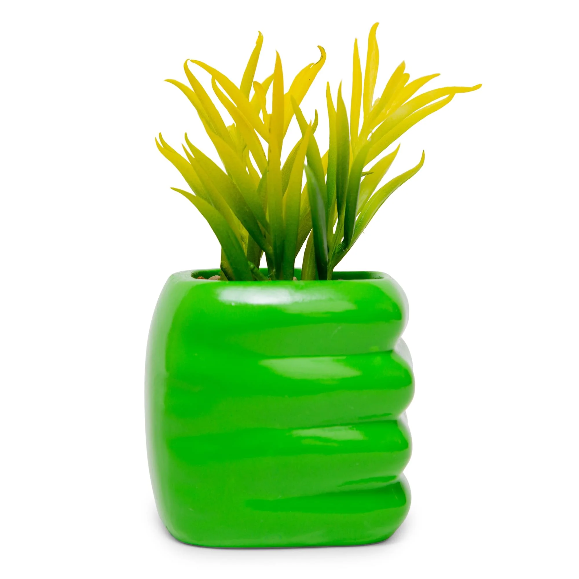 Marvel Comics Hulk Smash Hand 3-Inch Ceramic Mini Planter With Artificial Succulent - Image 3