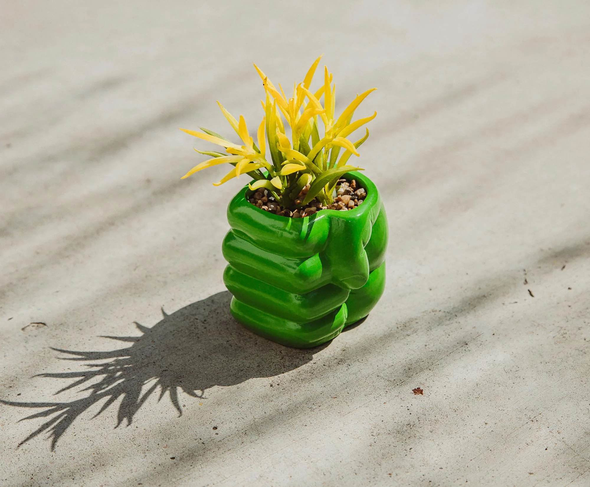 Marvel Comics Hulk Smash Hand 3-Inch Ceramic Mini Planter With Artificial Succulent - Image 7