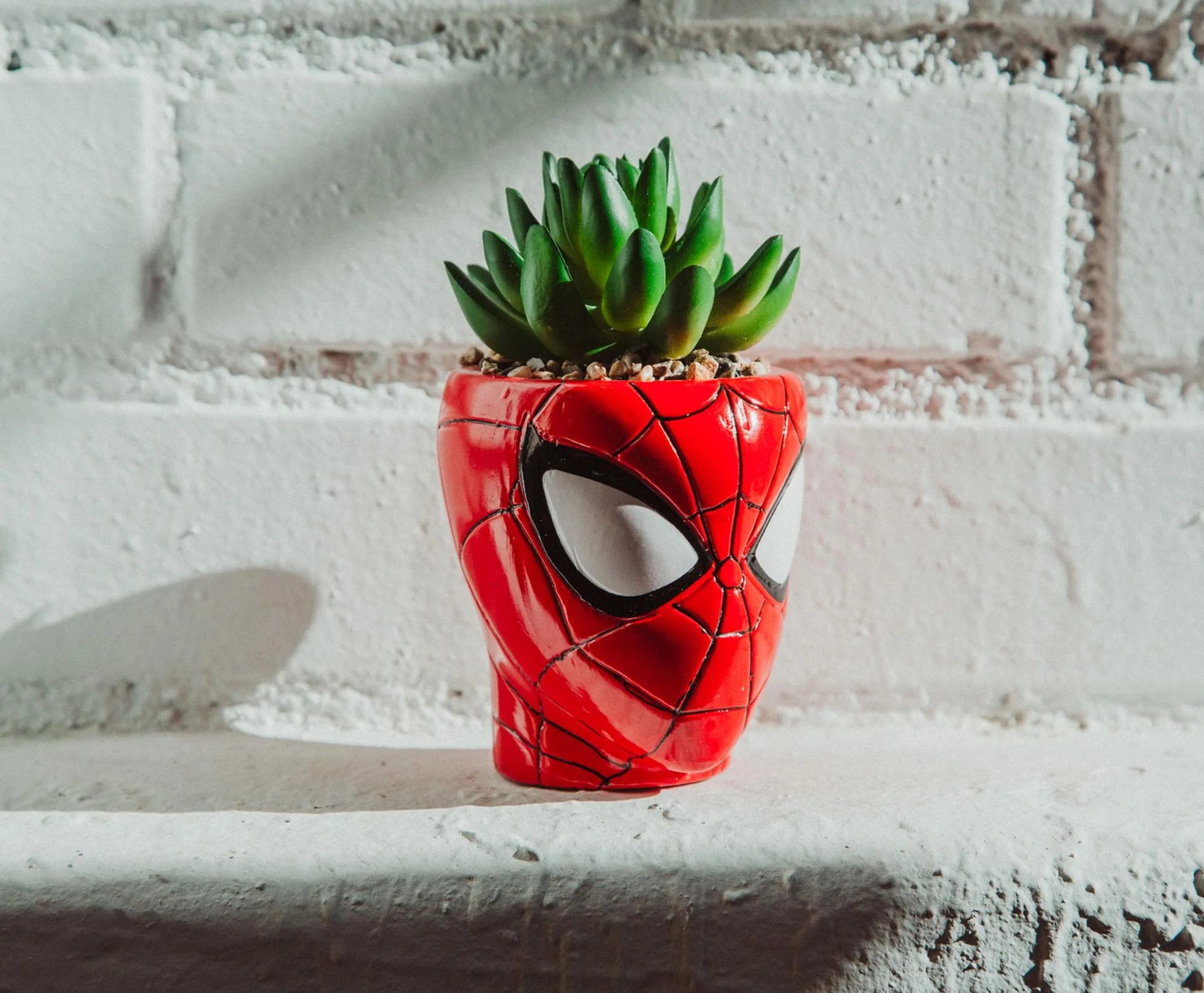 Marvel Comics Spider-Man 3-Inch Ceramic Mini Planter With Artificial Succulent - Image 5