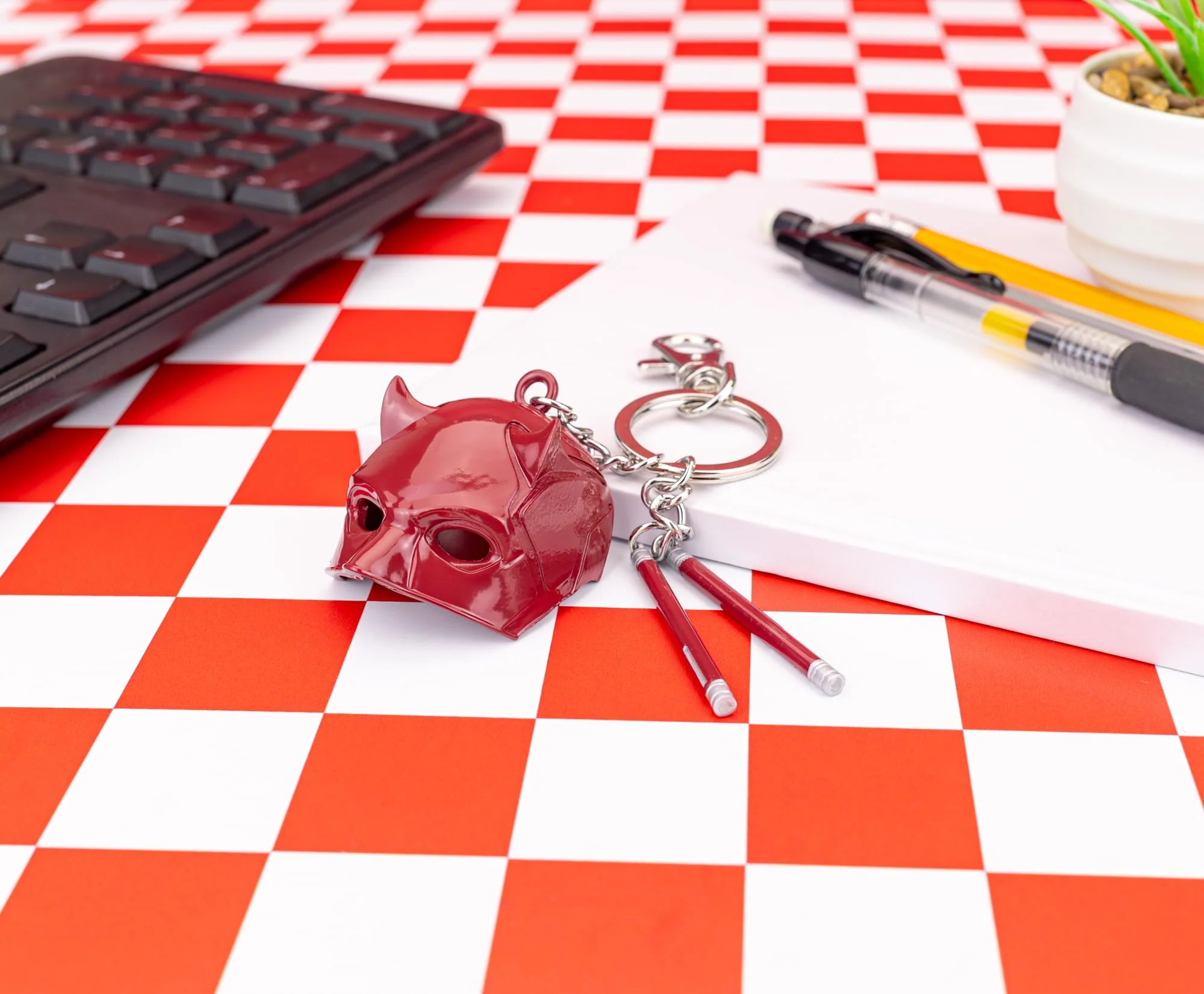 Marvel Daredevil: Born Again Mask and Billy Clubs 3D Enamel Keychain - Image 5