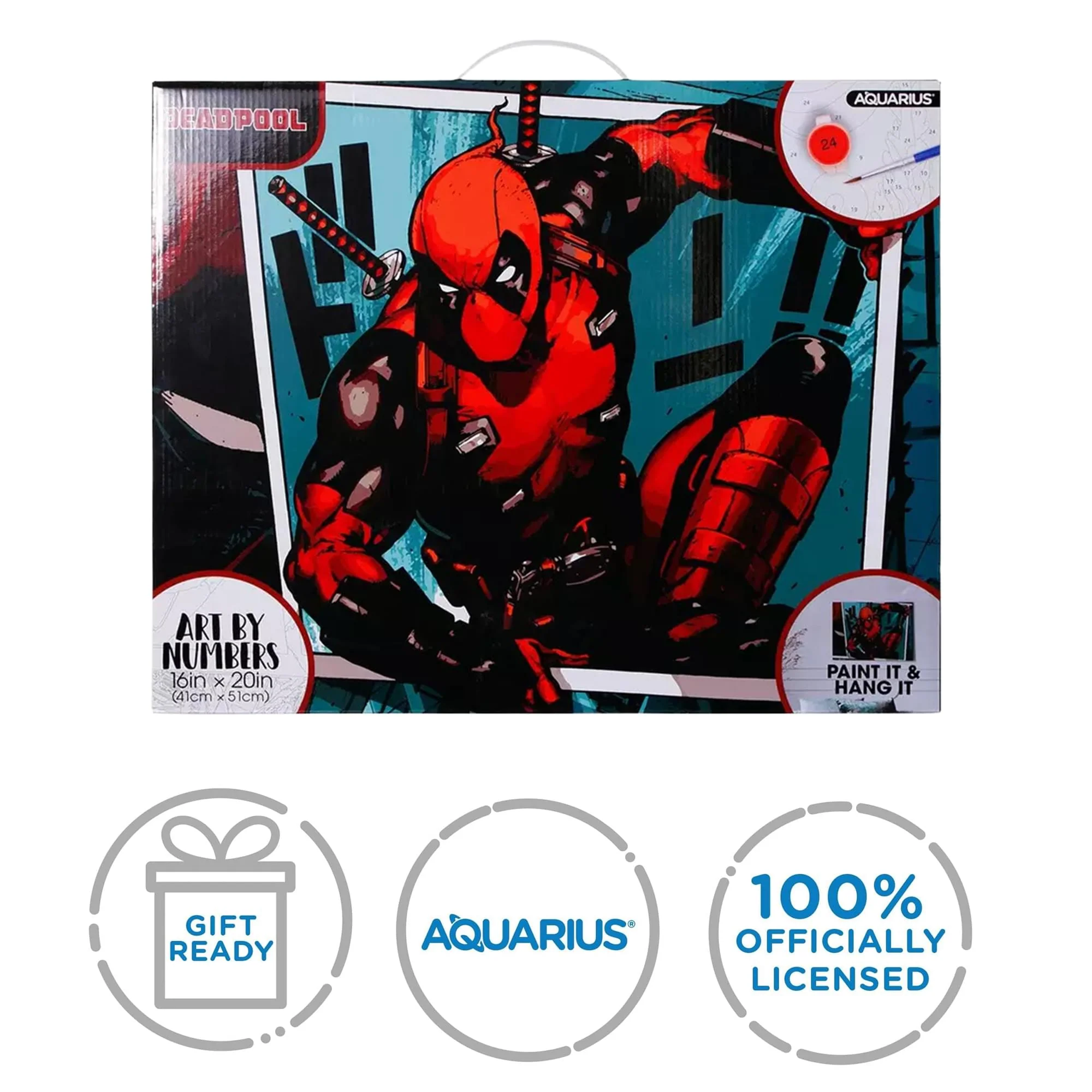 Marvel Deadpool Art By Numbers Painting Kit - Image 5